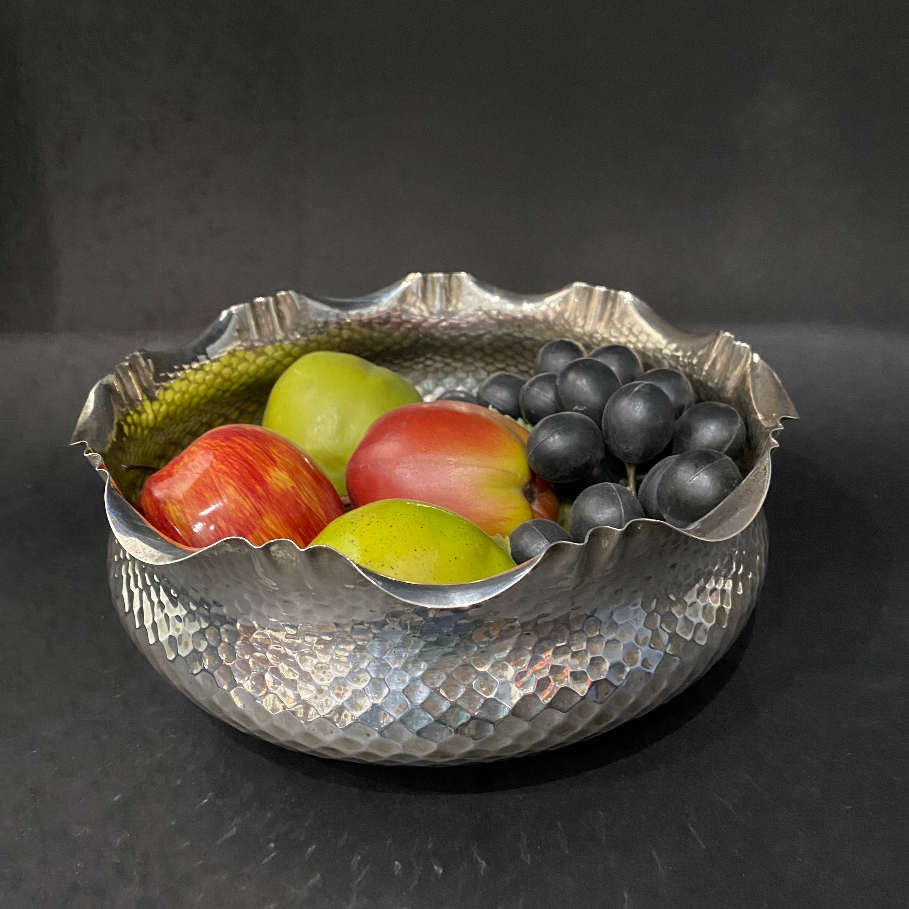 Silver antique fruit bowl