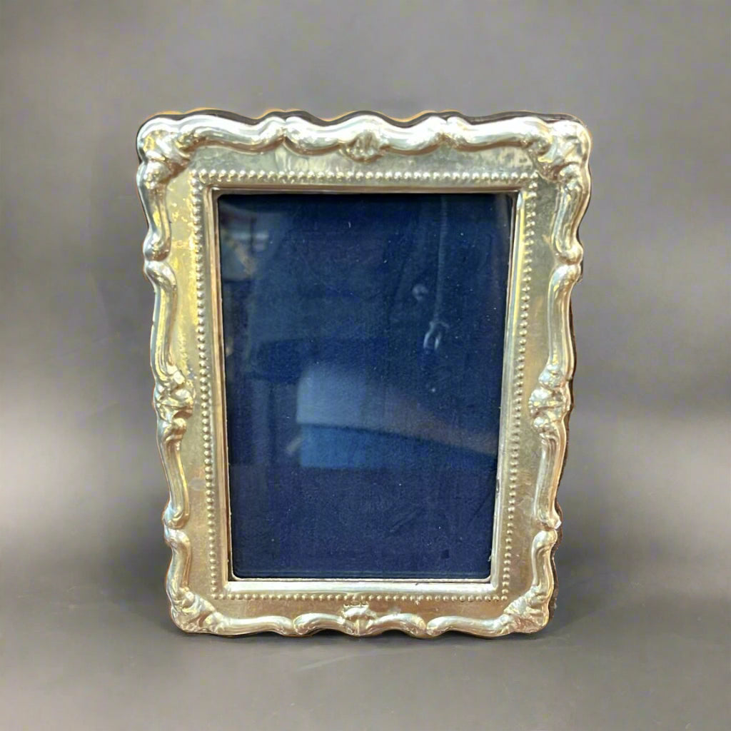 5x3" wave edge silver frame