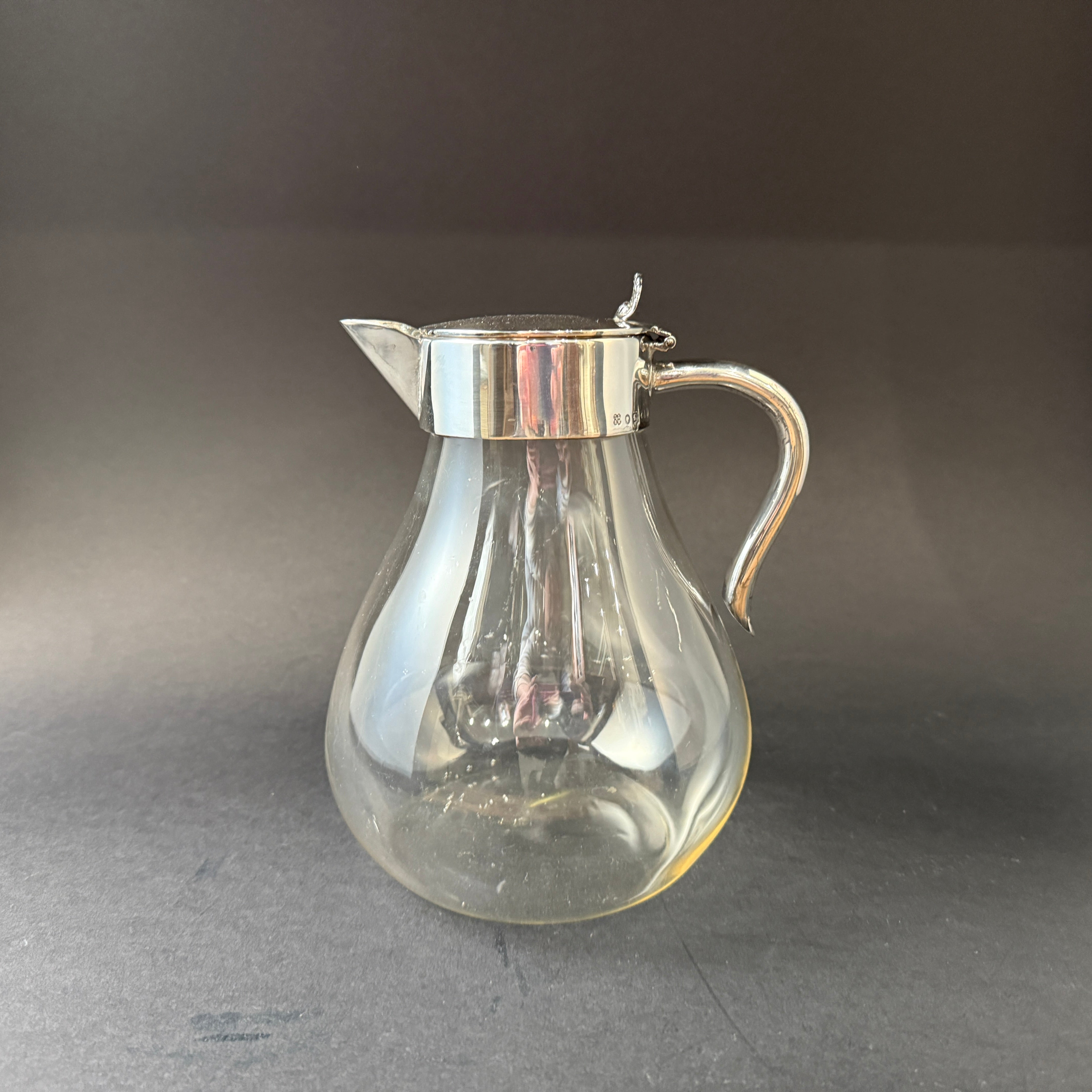 Blown glass clear decanter made in Birmingham 1883 by Thomas Latham and Ernest Morton
