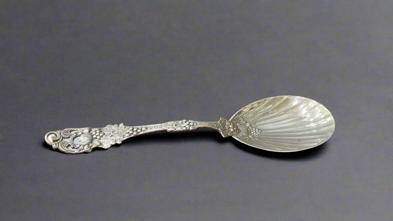 large dutch silver sugar spoon