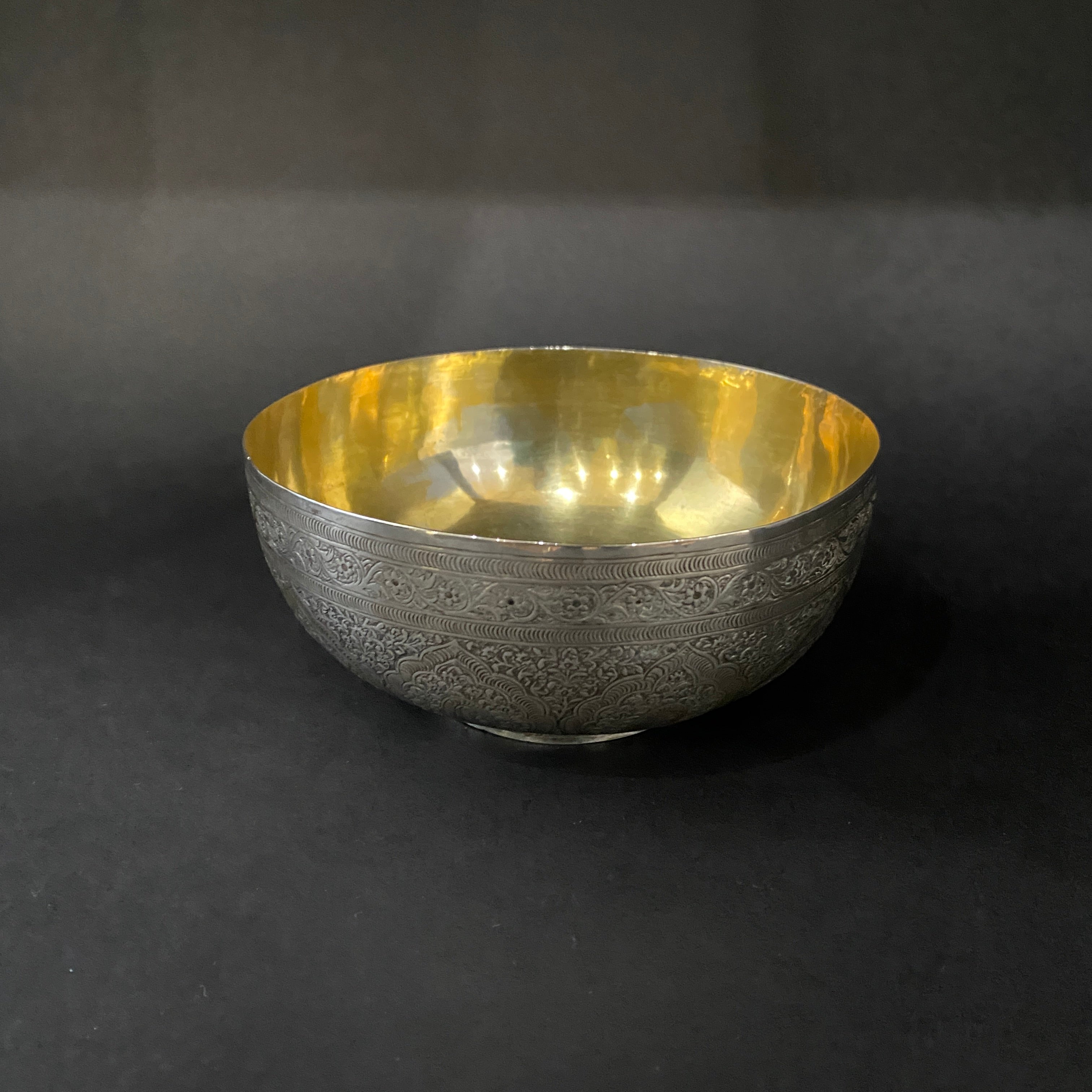 Turkish embellished silver bowl