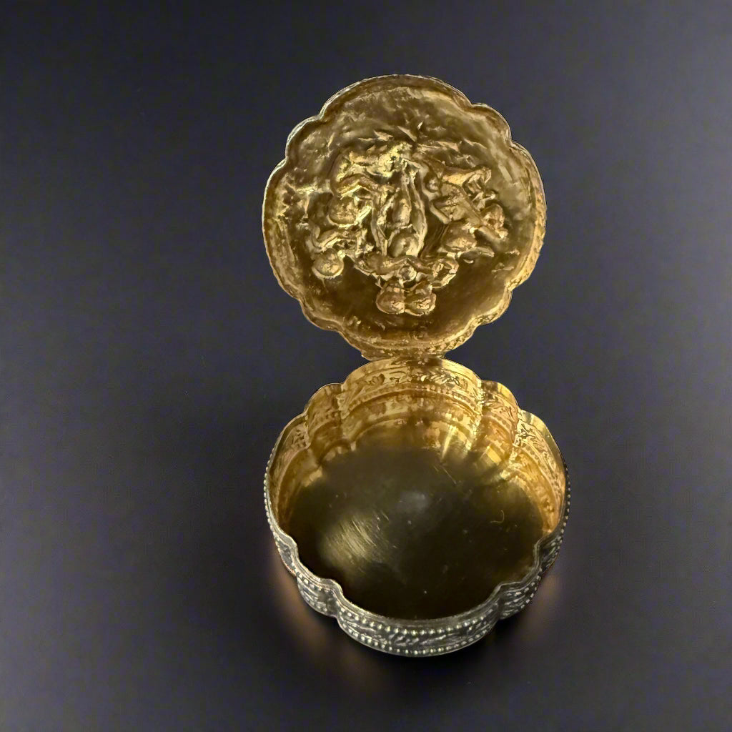 german silver gilt box