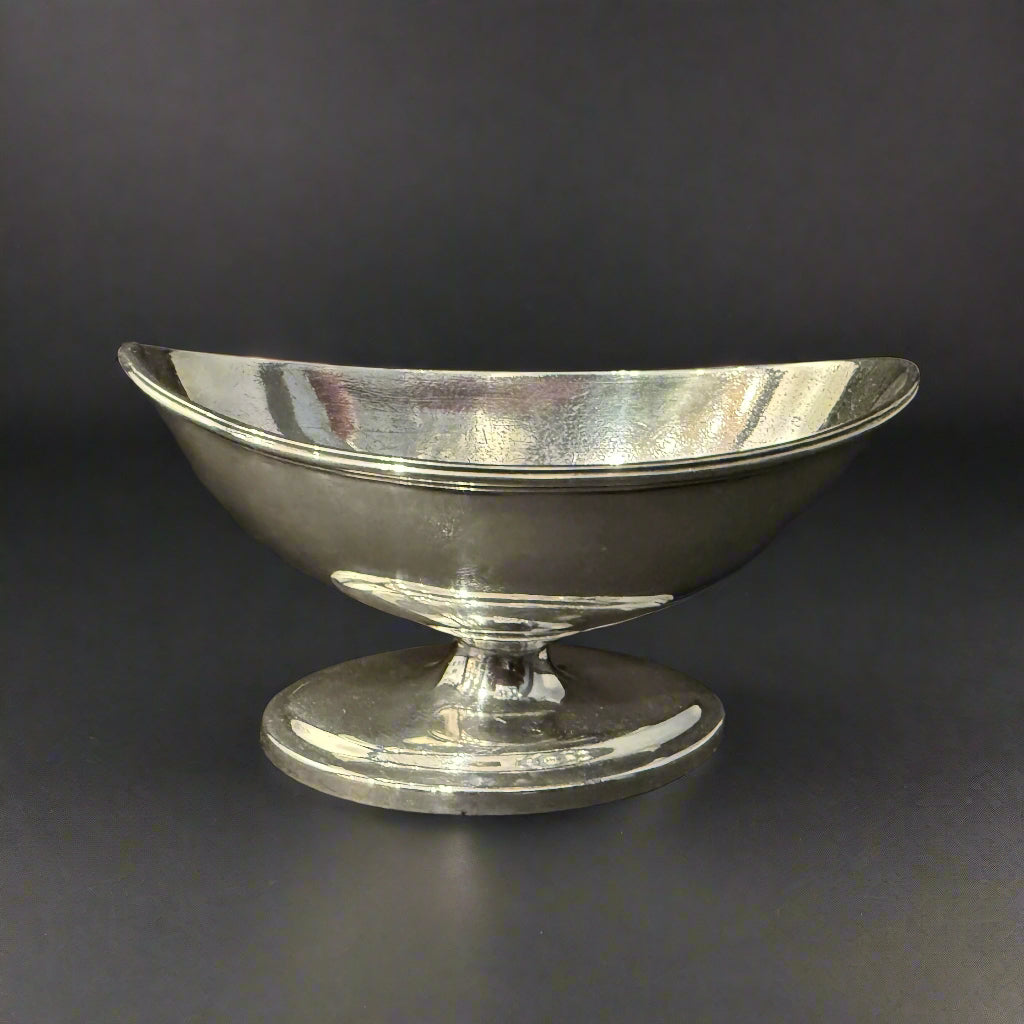 Rare silver boat shape salt made in Sheffield in 1799 by Richard Morton