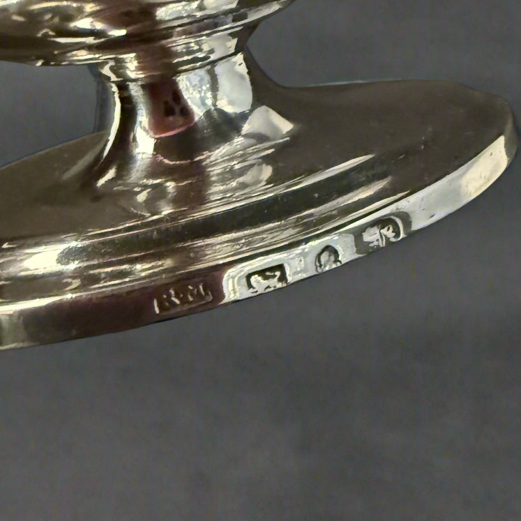 Rare silver boat shape salt made in Sheffield in 1799 by Richard Morton