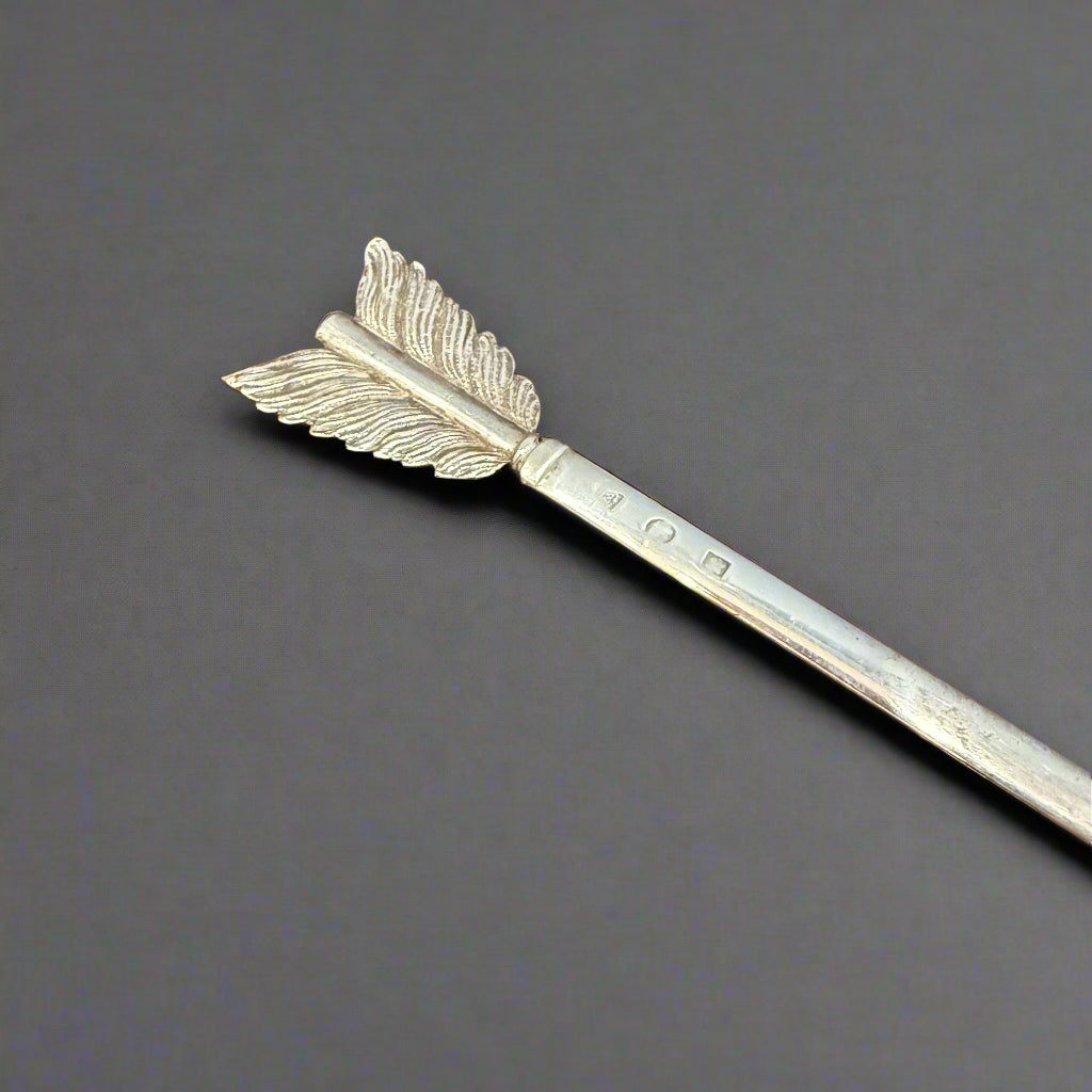 Belgium silver letter opener in the form of an arrow circa 1855