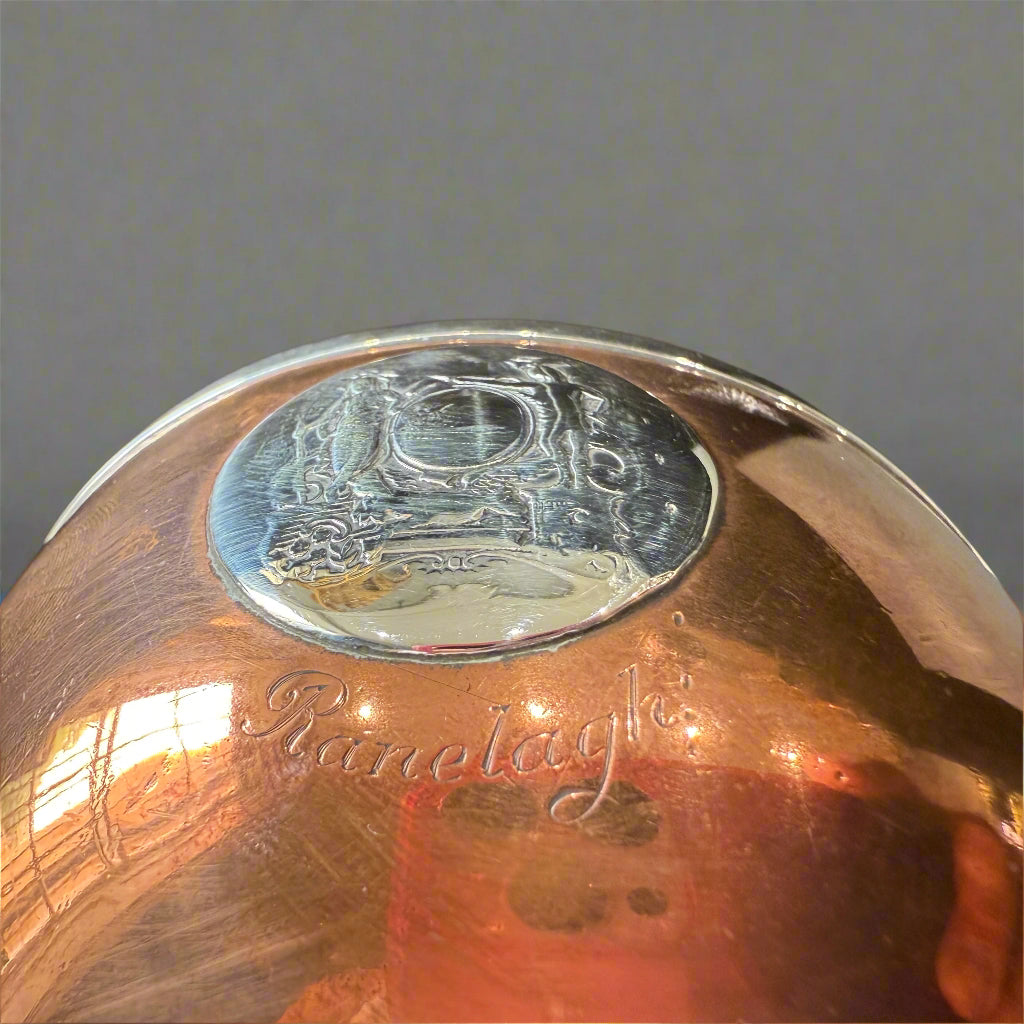 19th century silver and copper bowl 