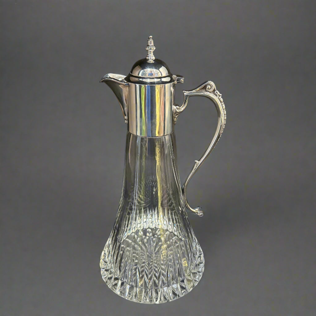 Silver topped claret jug made in Sheffield 2004