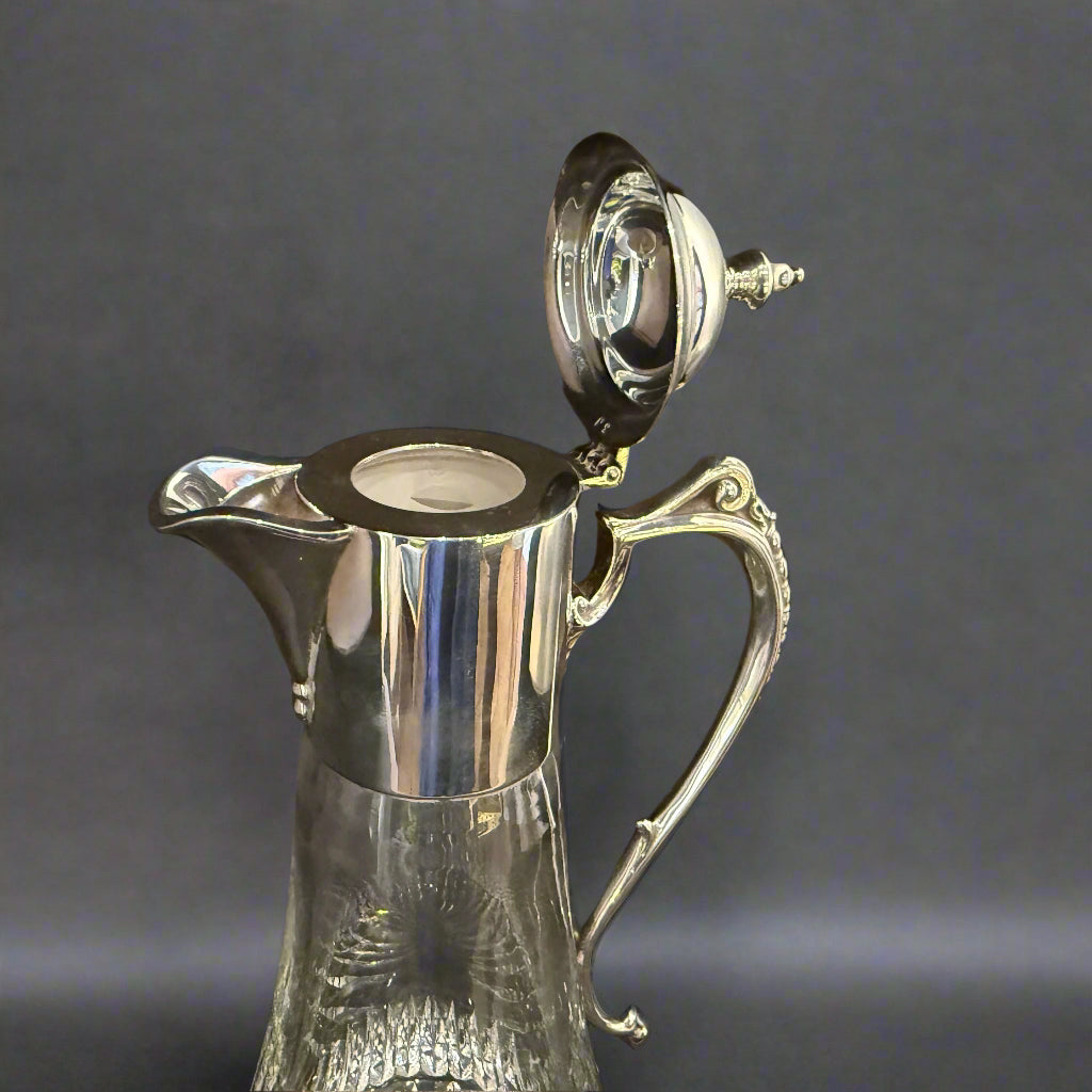 Silver topped claret jug made in Sheffield 2004