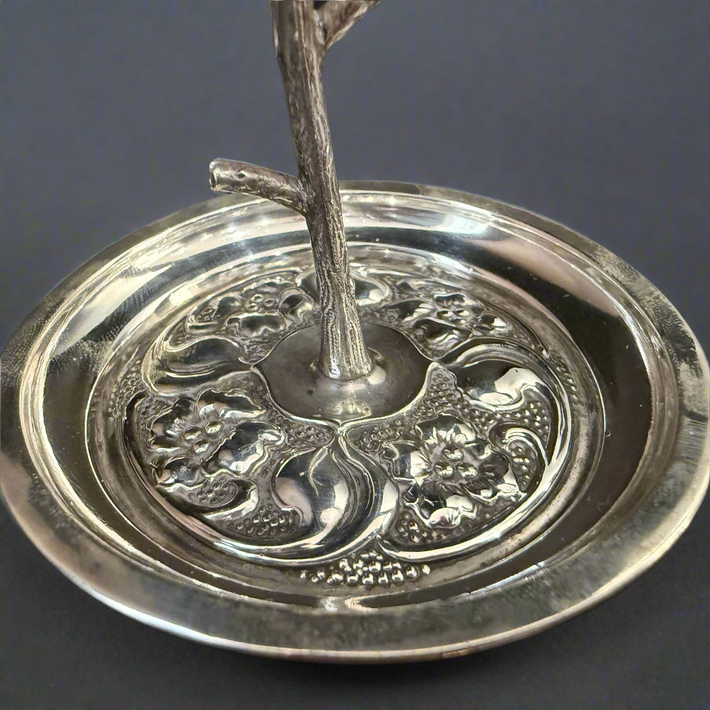 Silver ring stand made in Birmingham 1910 by LS & Co