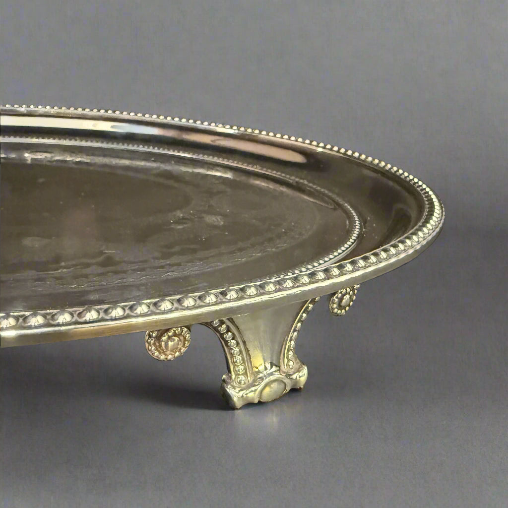 Oval silver salver made in Birmingham 1996 