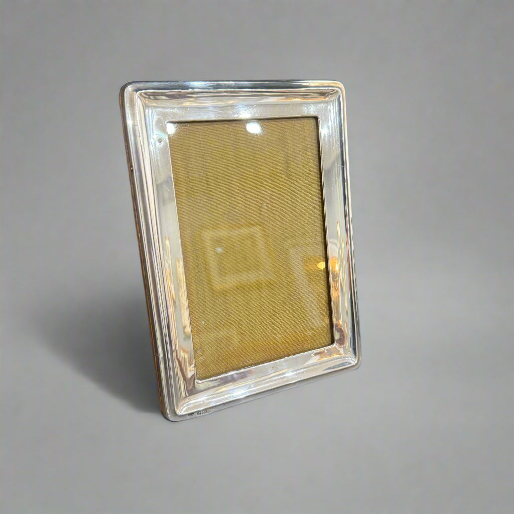 3x5" silver frame with raised bevelled border made in Birmingham in 1918 by Boots Drug Company 