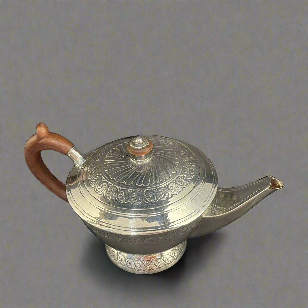 Three-piece silver Liberty design tea set made in Birmingham 1918 for Liberty and Co