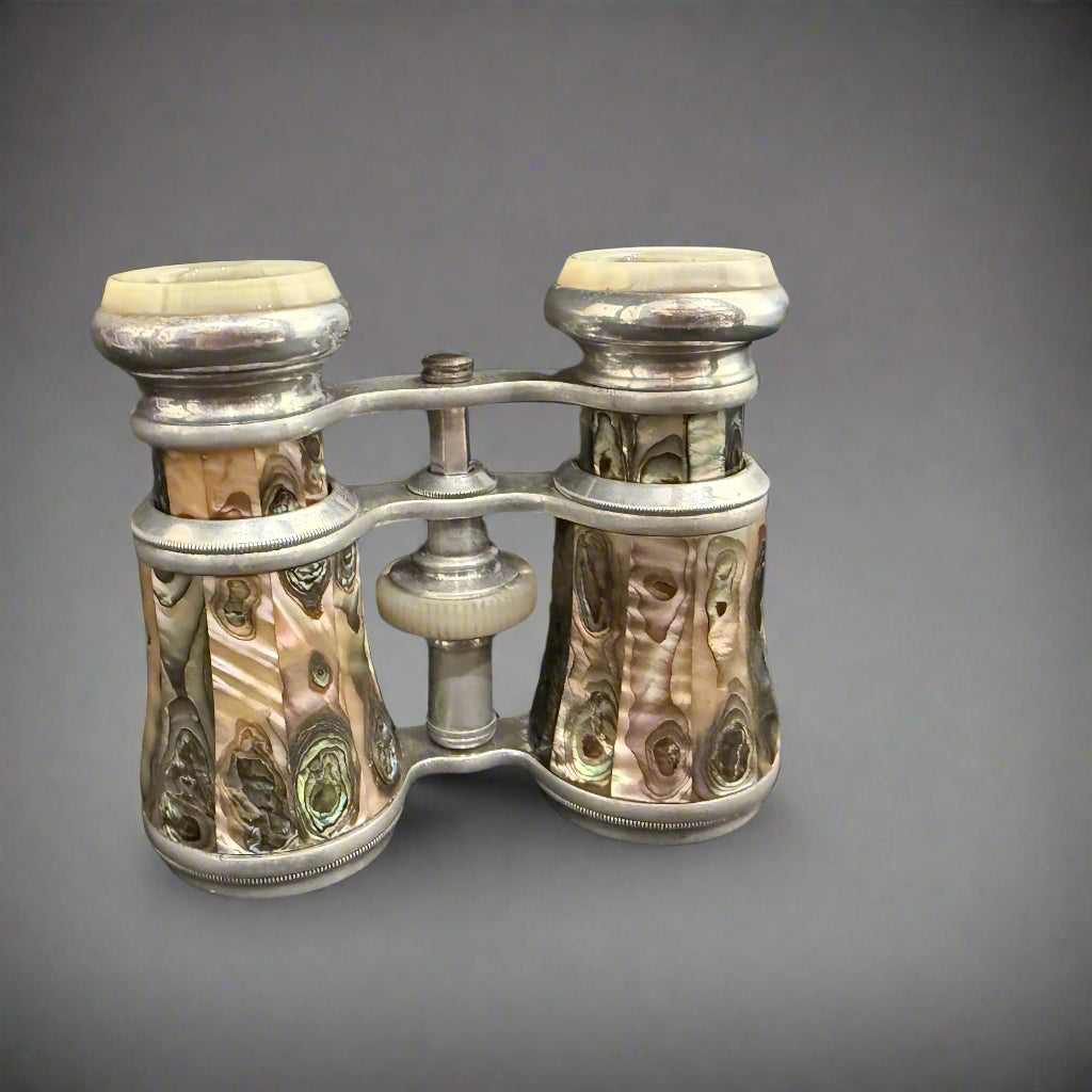 Antique pair of mother of pearl & metal adjustable binoculars