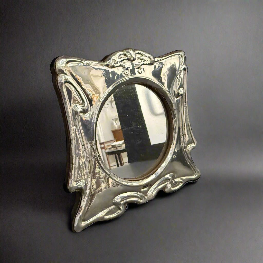 Small Art Nouveau style modern table mirror 