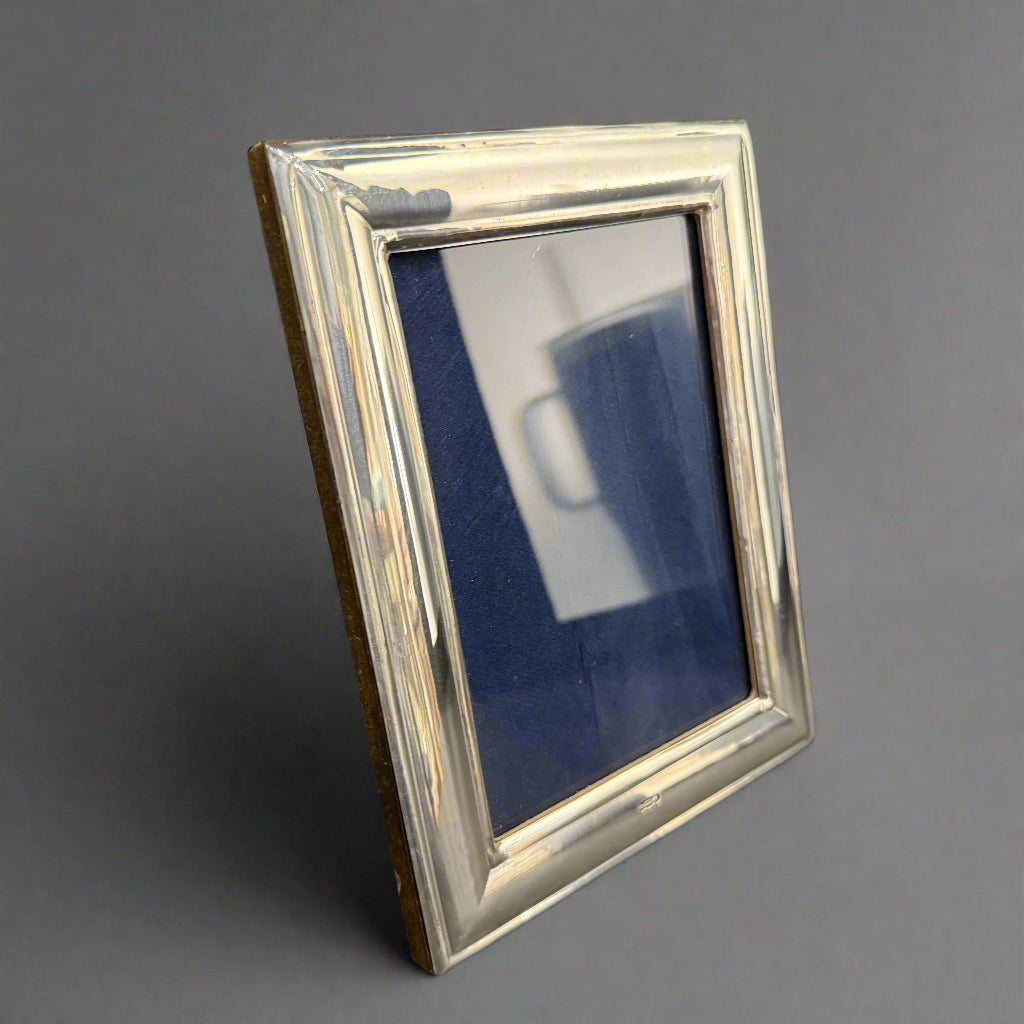 6x4" Modern silver frame 