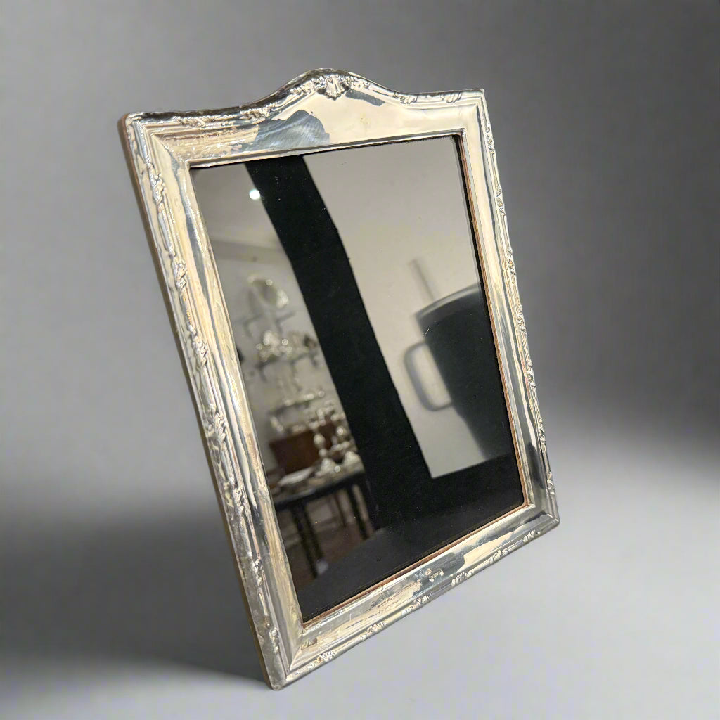 8x6" Modern silver frame with arched top