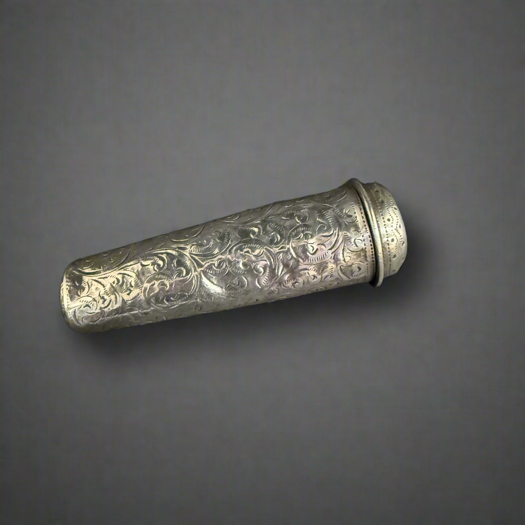 Silver cigarette holder made in Birmingham 1910 by William Neale