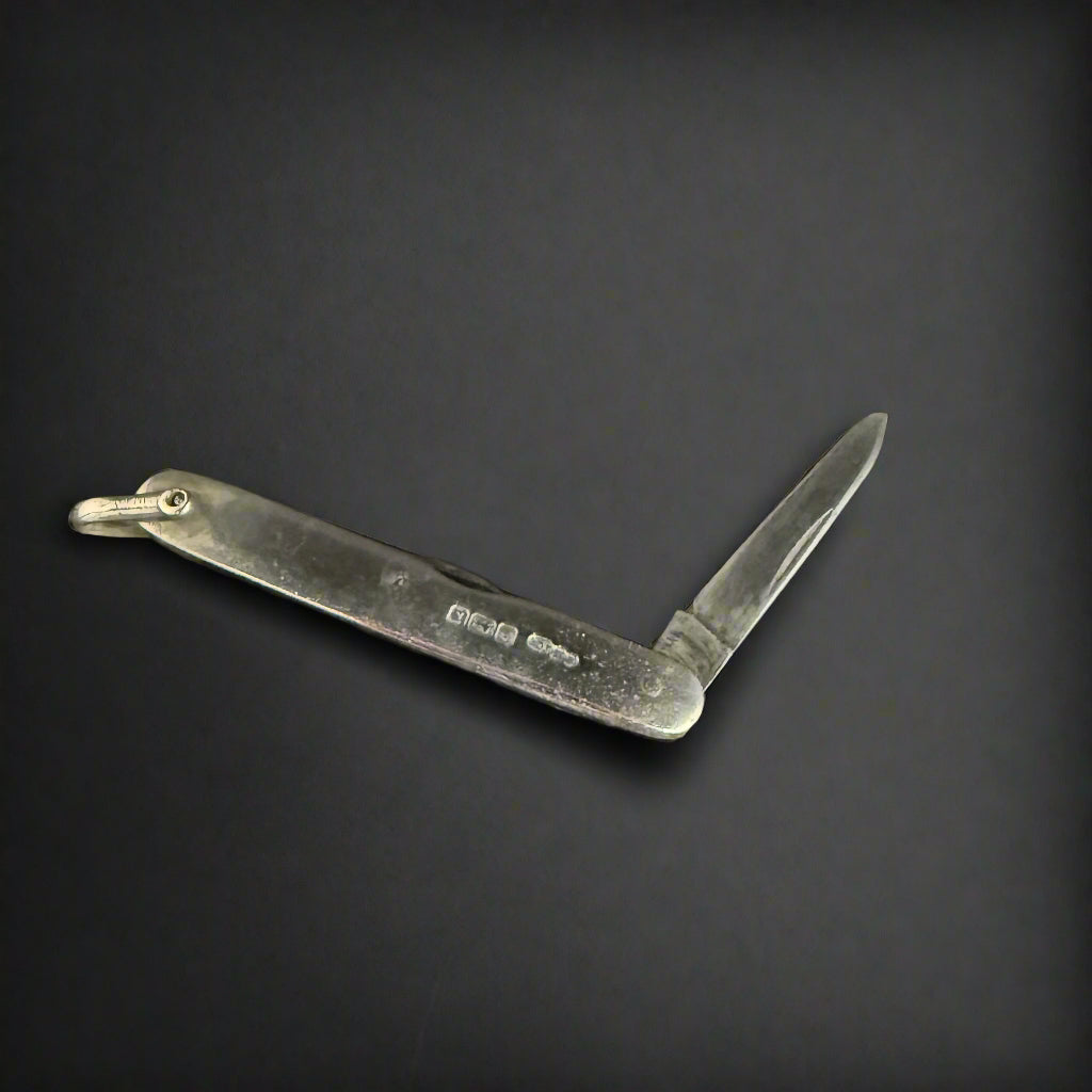 Silver pen knife made in Sheffield 1909 by Sampson Mordon
