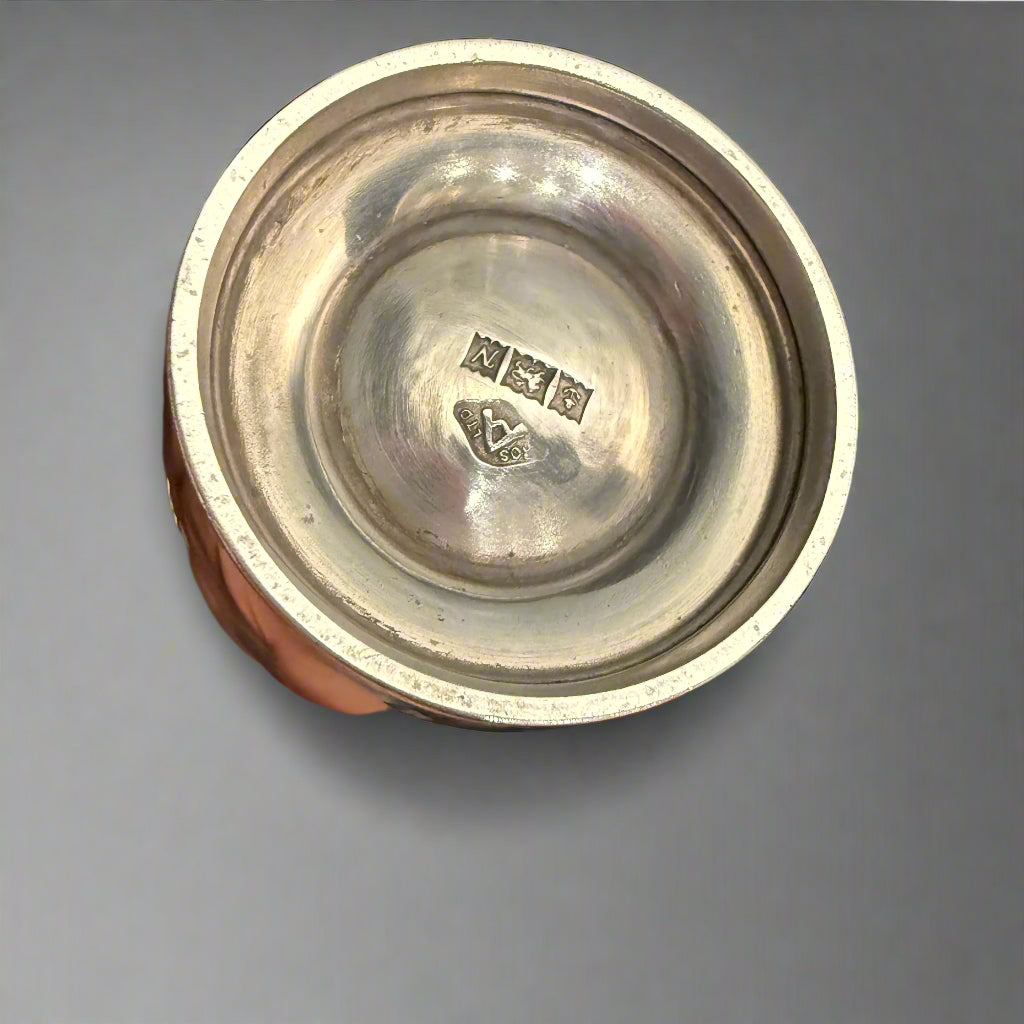 Three piece silver cruet set made in Birmingham 1901 by Aitken Brothers