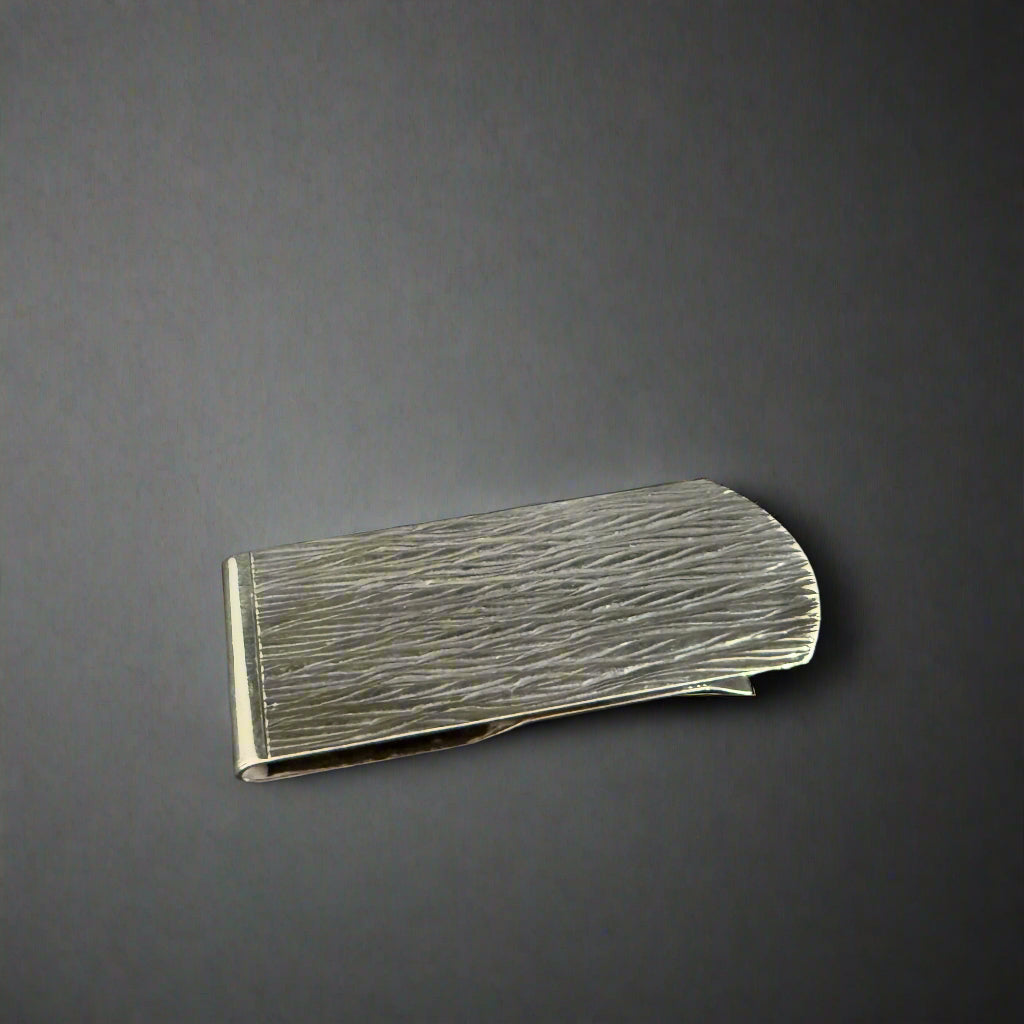 Modern Dunhill silver money clip made in Birmingham 1970