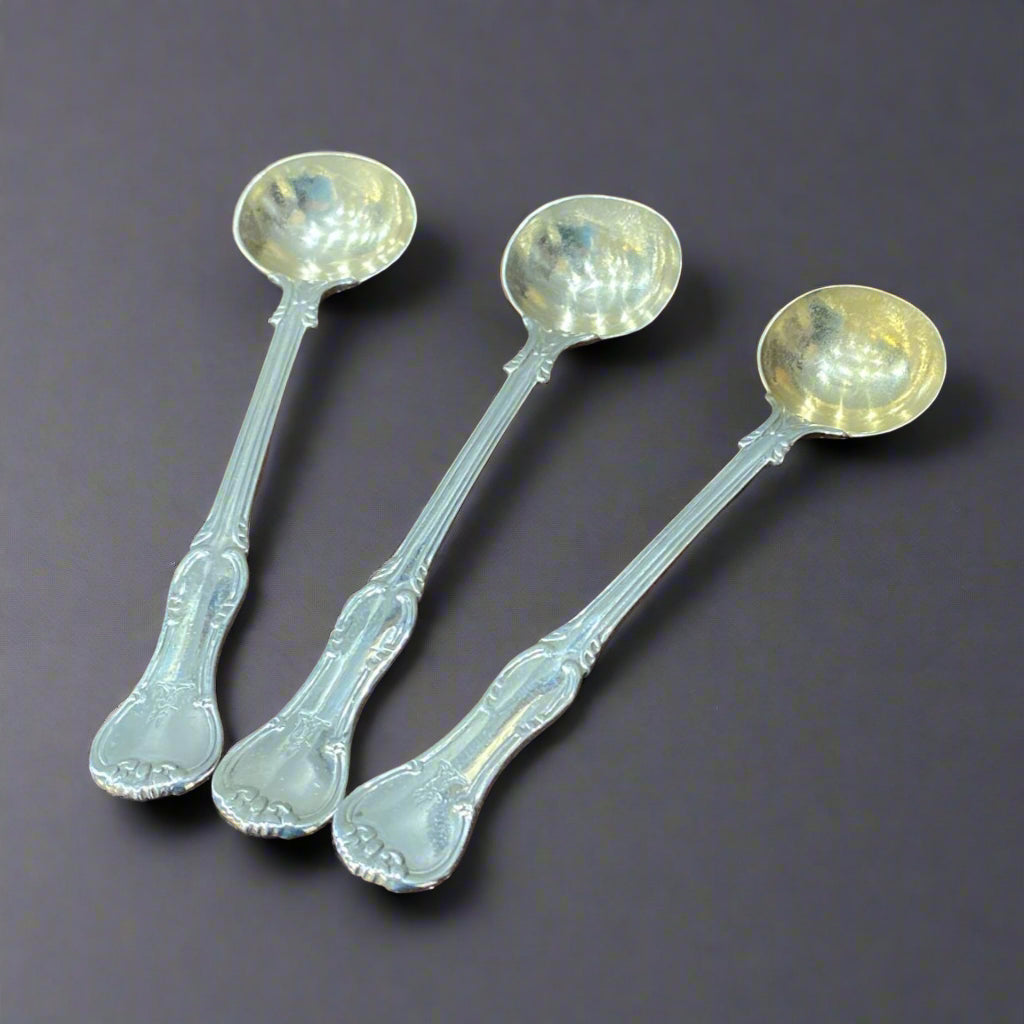 George Adams silver gilt mustard spoon