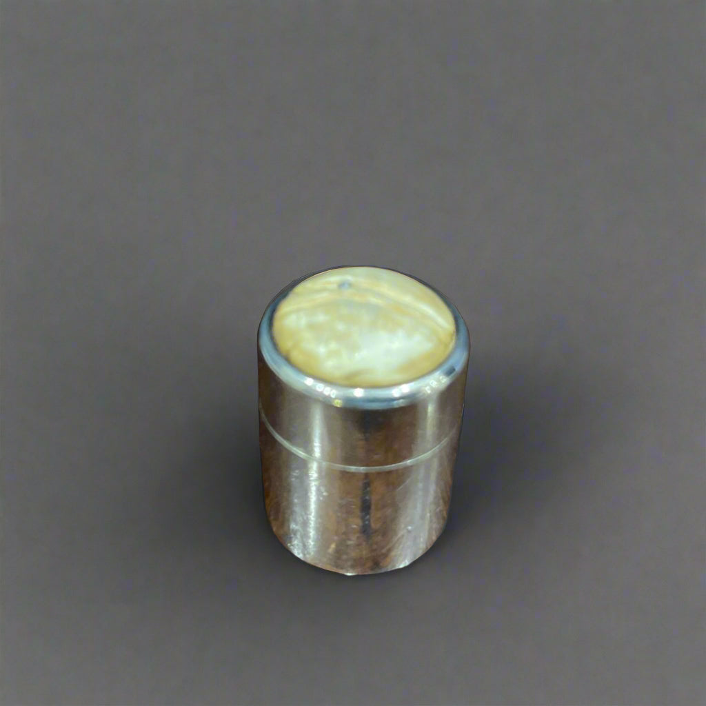 bone topped silver pill box