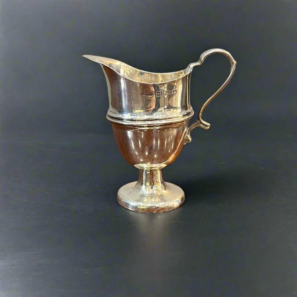 helmet shape silver cream jug