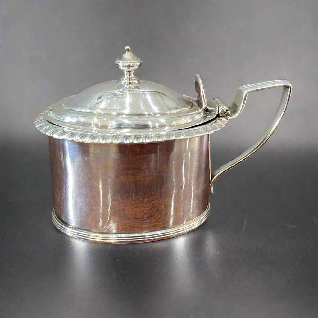 Silver mustard pot London 1814 by Emes & Barnard