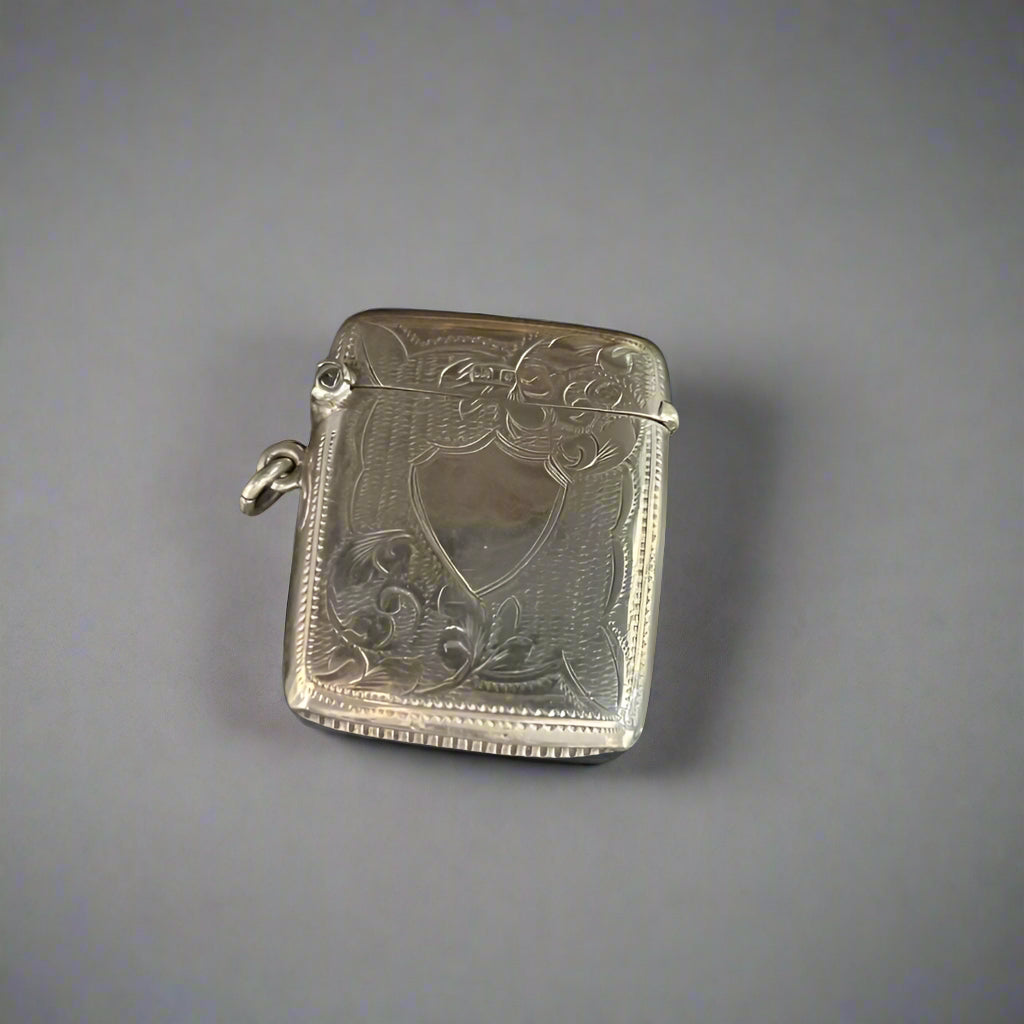 Silver vesta case Birmingham 1902
