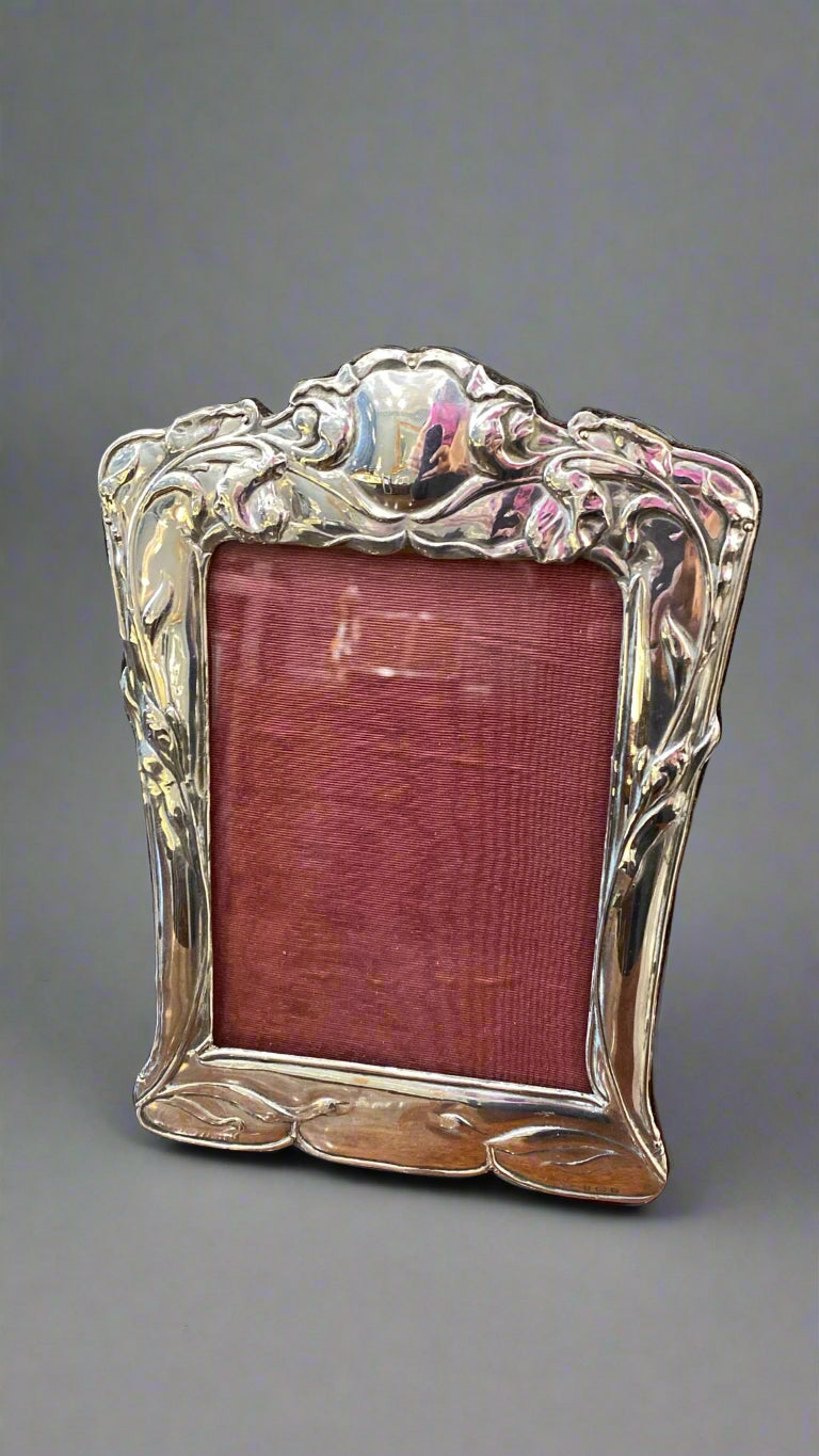 antique art nouveau silver frame