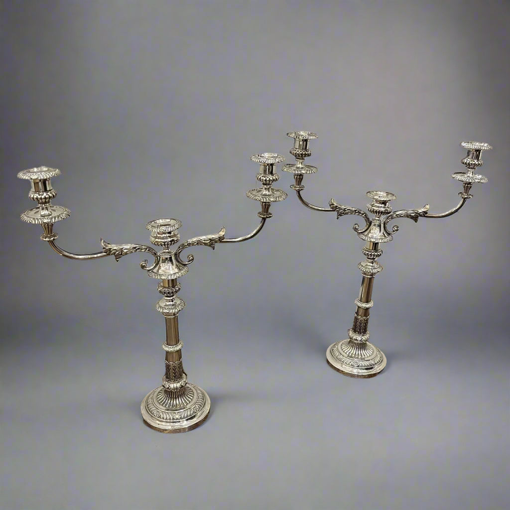 antique silver candelabra