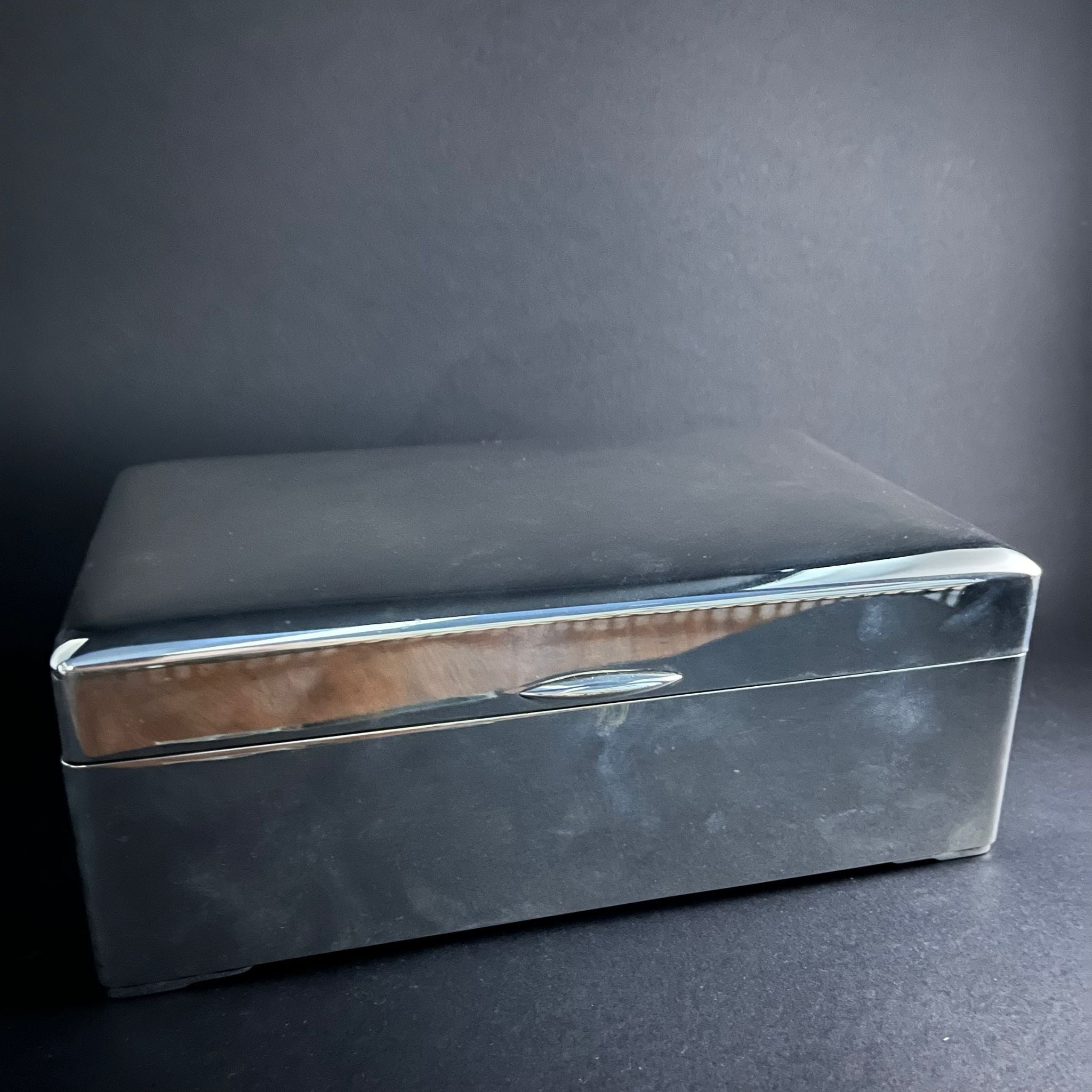 antique silver cigar box