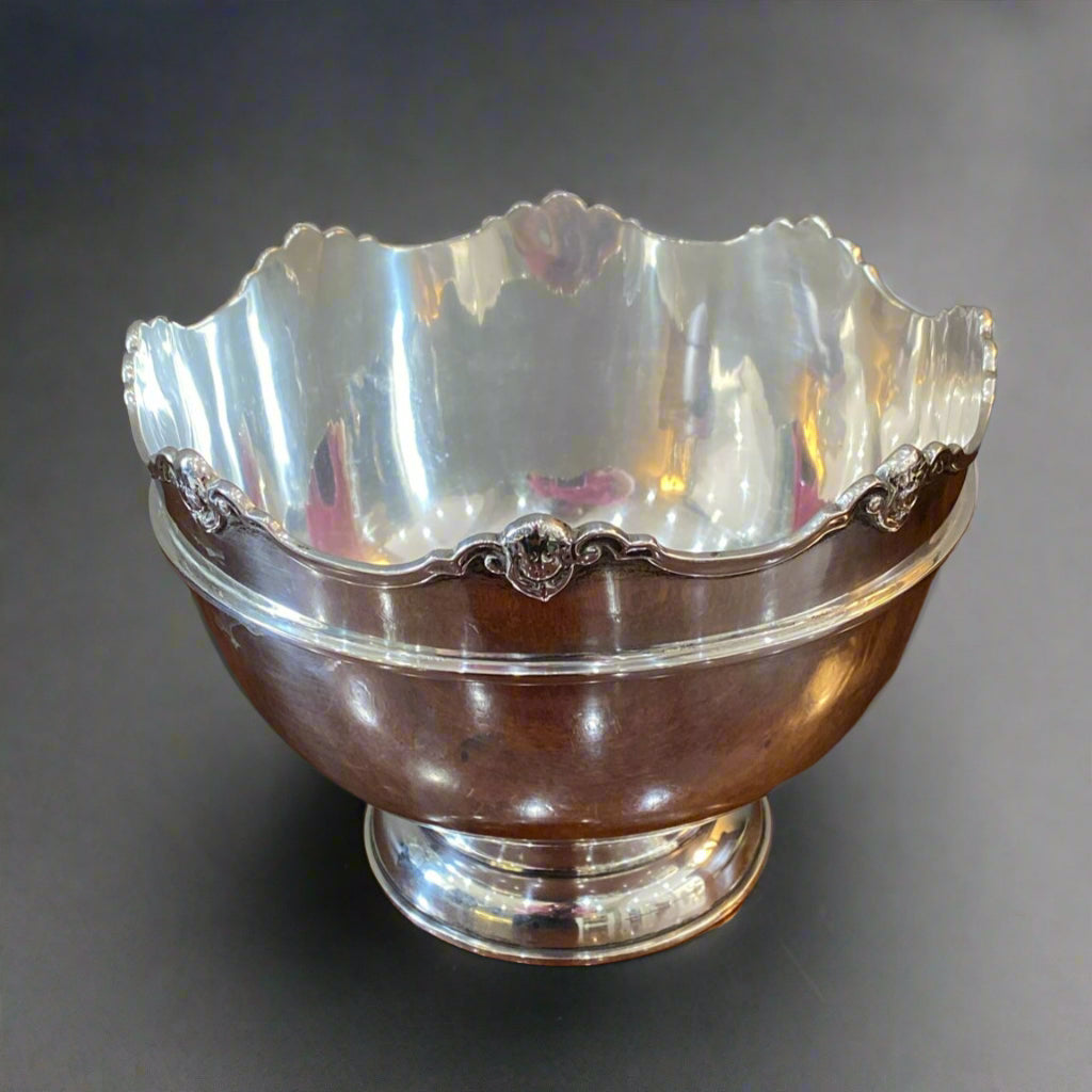 Edwardian silver rose bowl