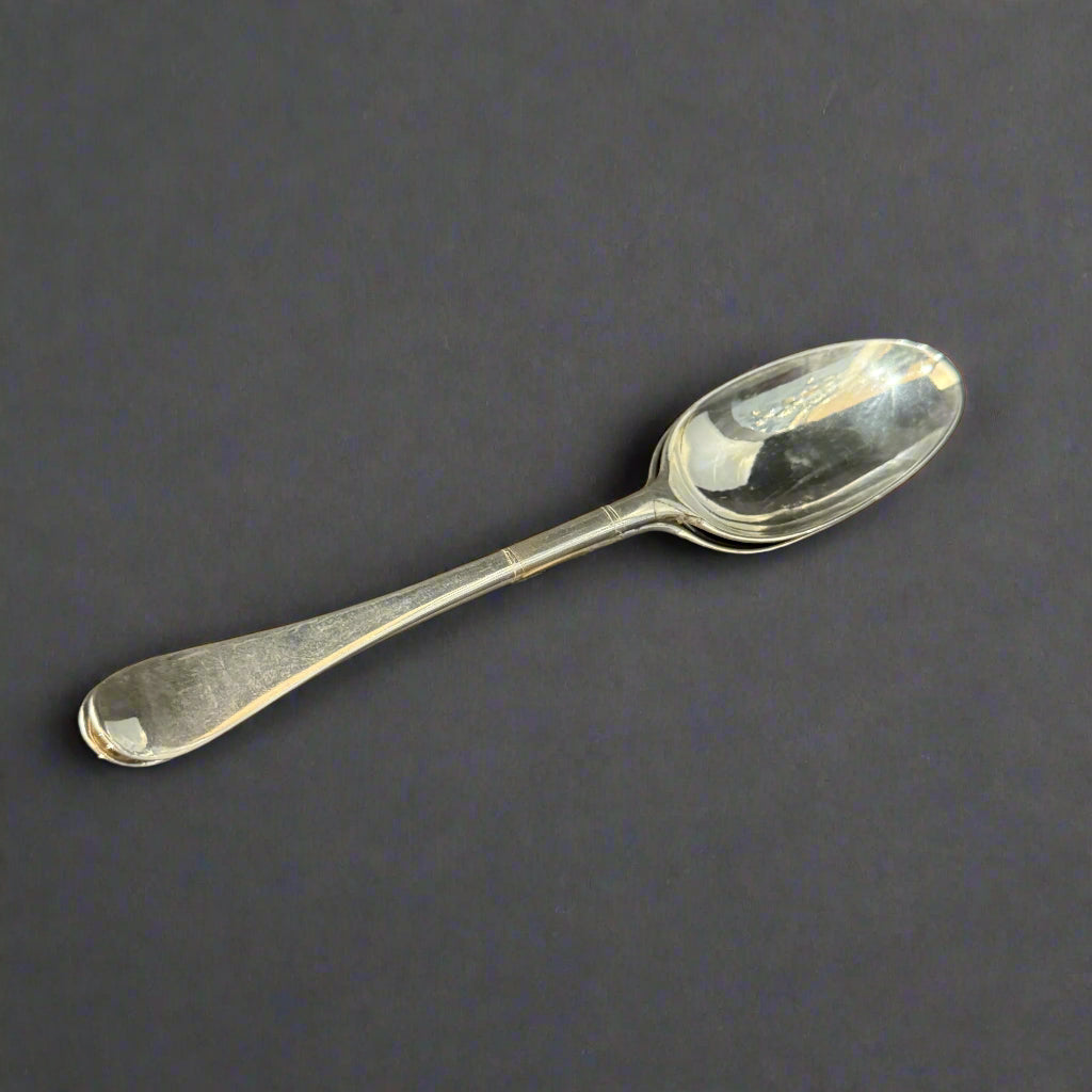 pair of georgian silver spoons