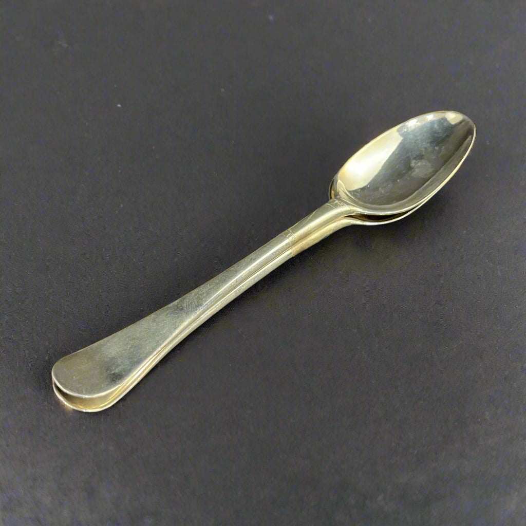 pair of georgian silver spoons