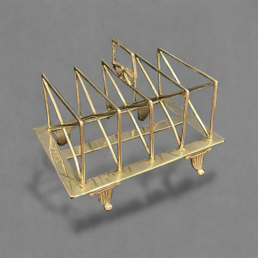 antique silver toast rack