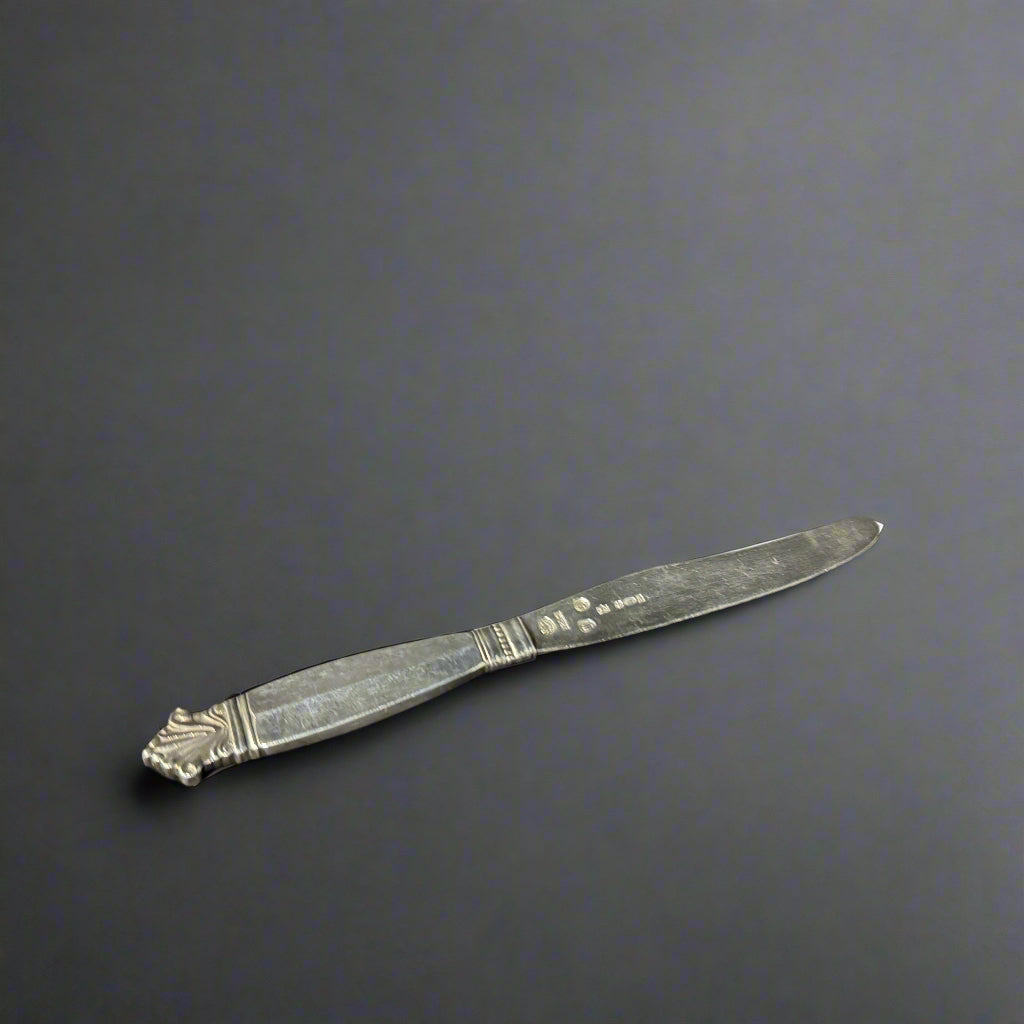 acanthus pattern silver butter knife georg jensen