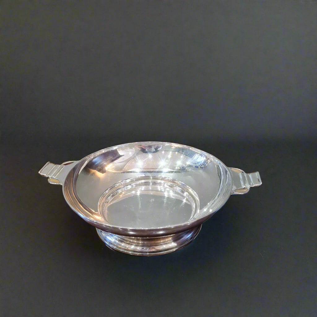 Two-handled silver bowl made in London 1935 by J W Benson