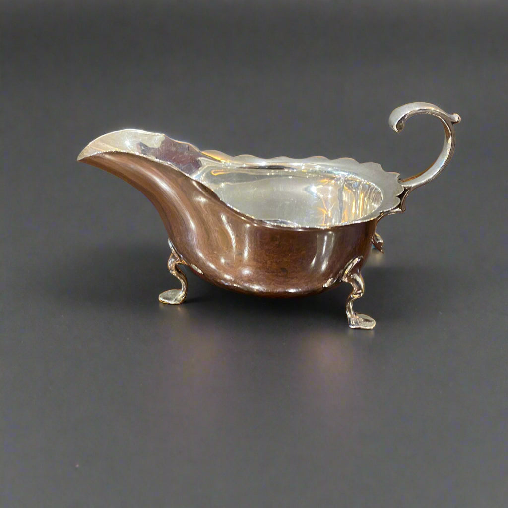 antique silver sauce boat