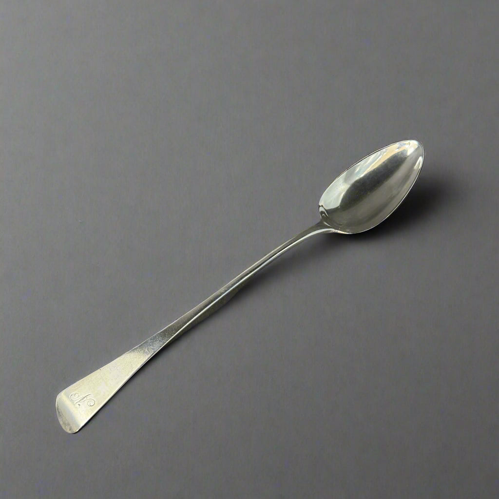 Silver basting spoon made in London 1802 by Soloman Hougham