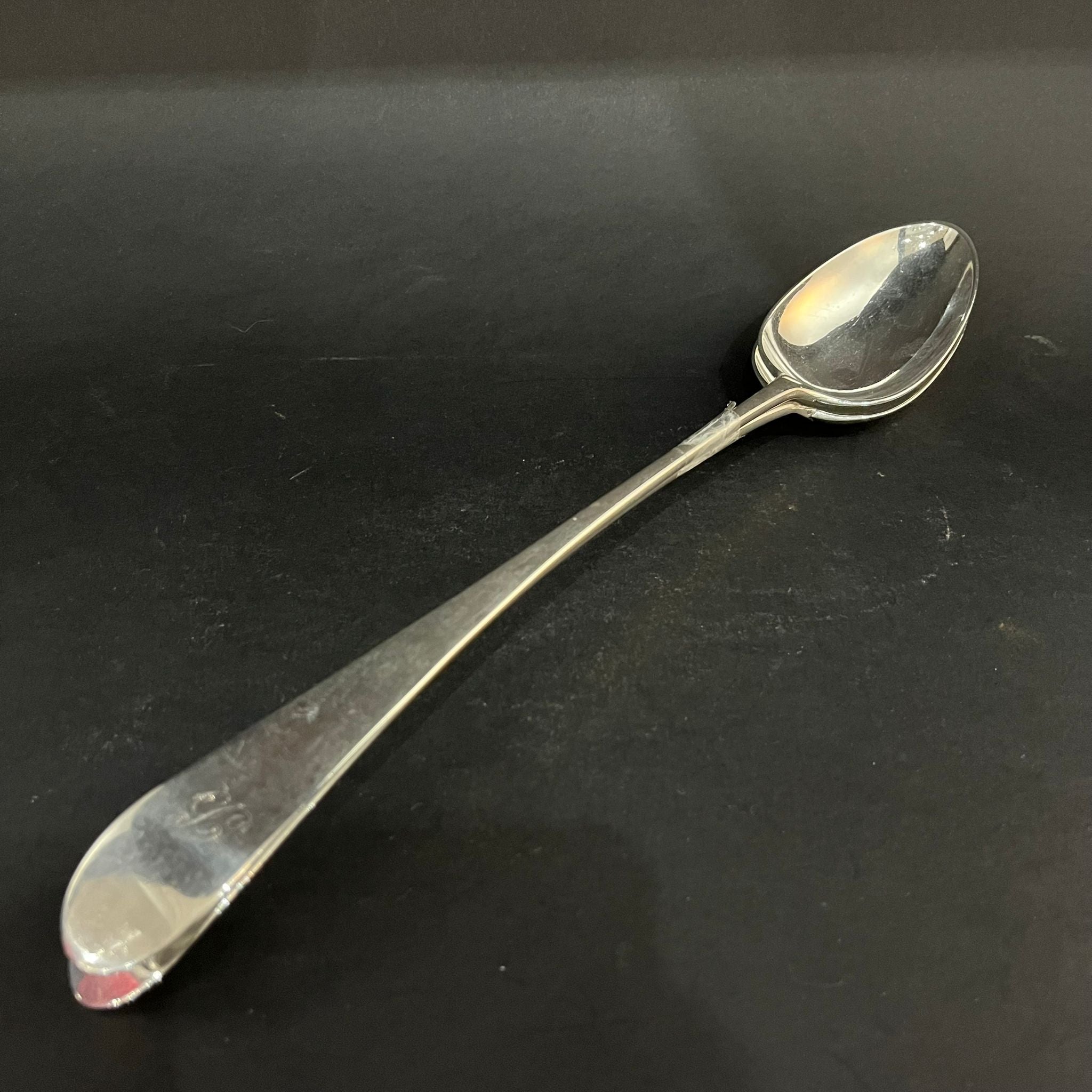 pair of Scottish silver serving spoons