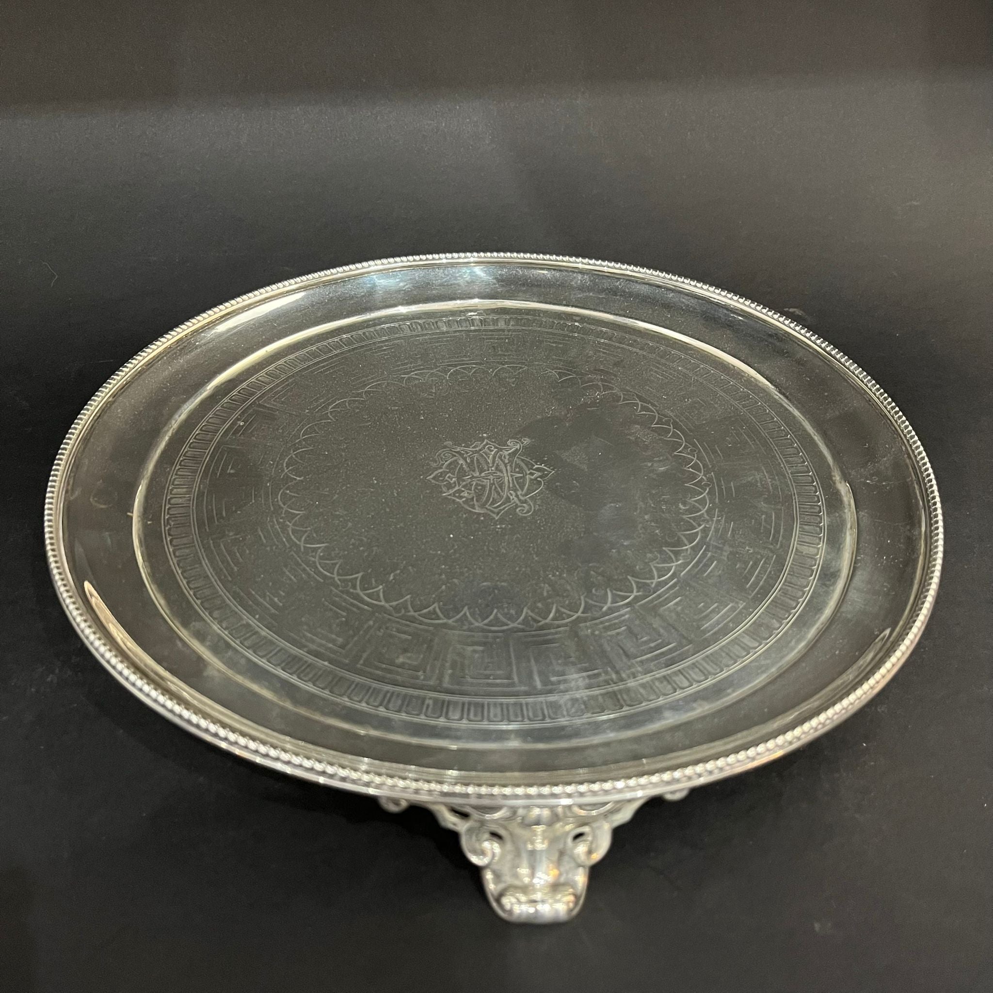 antique silver salver