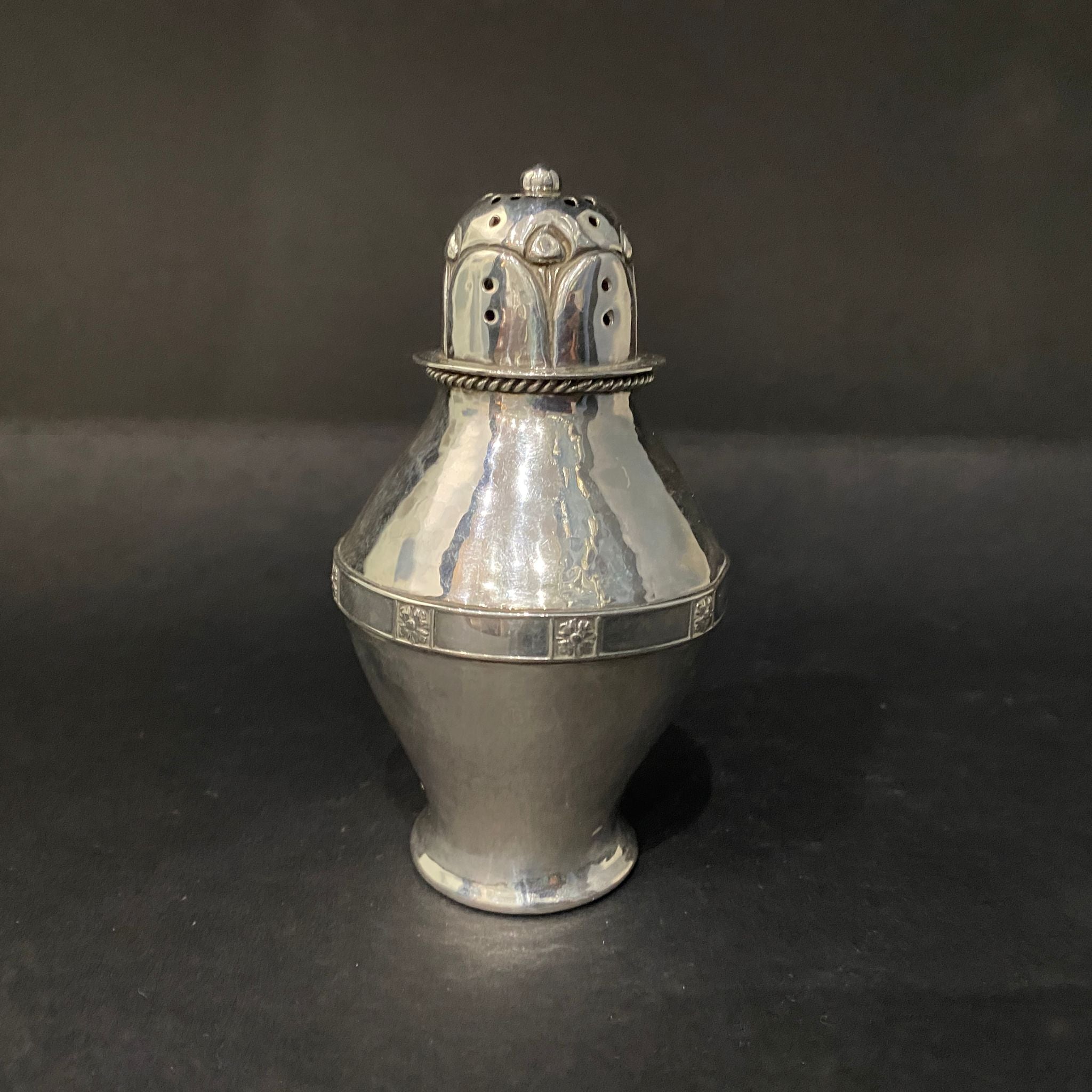 A E Jones silver sugar sifter