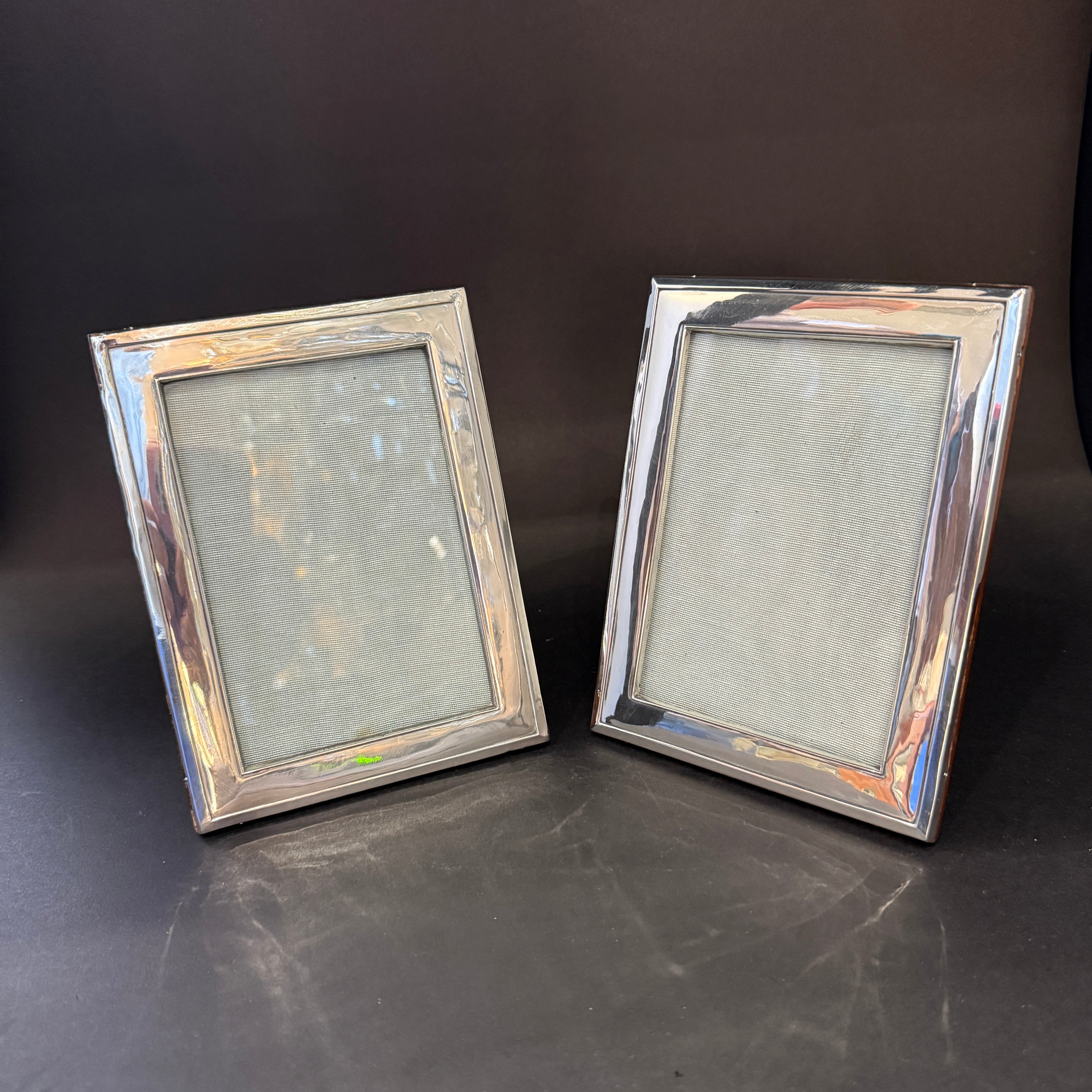 6x4" pair of silver frames made in Chester 1913 by J & R Griffin