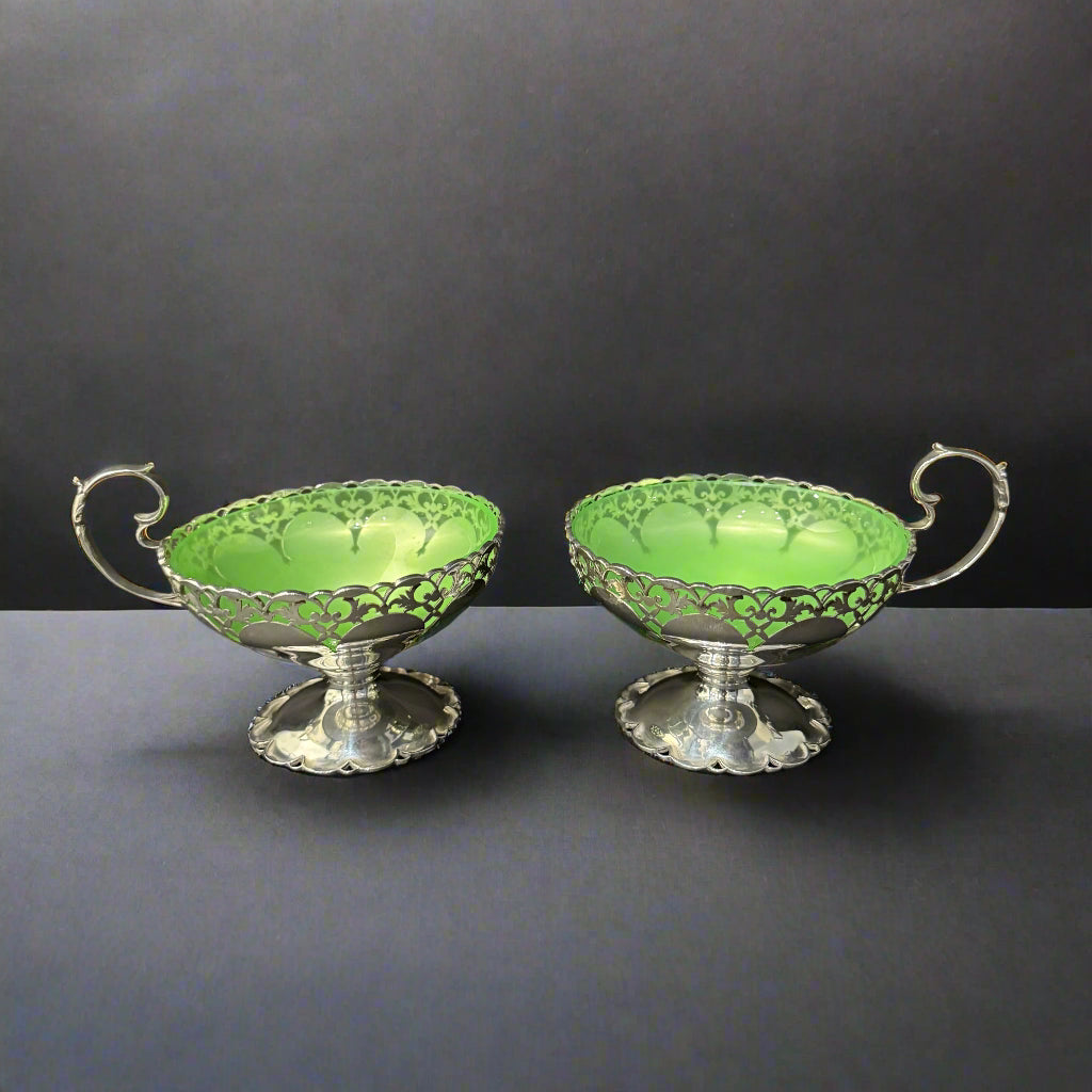 pair of art deco bowls