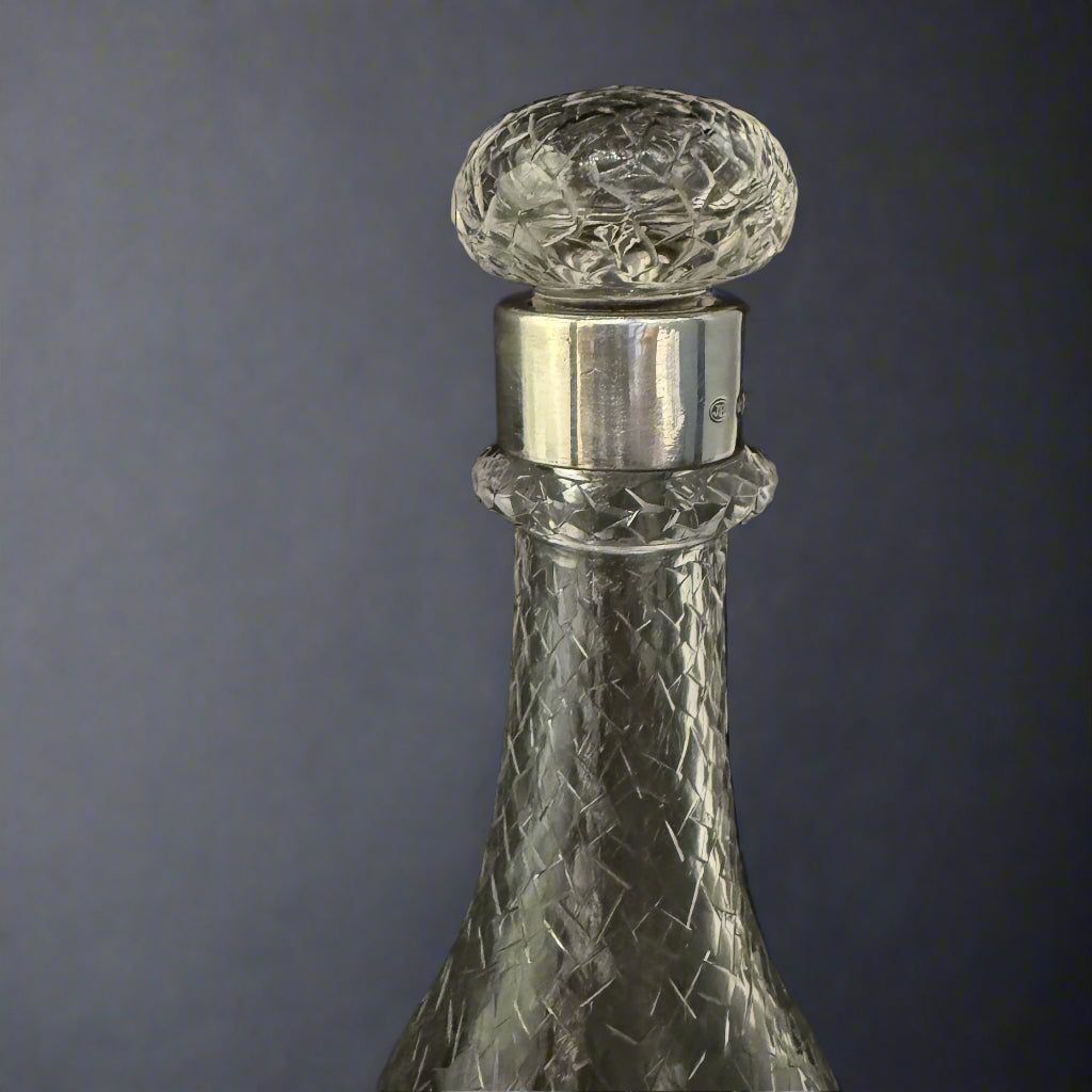 rare champagne bottle shaped decanter