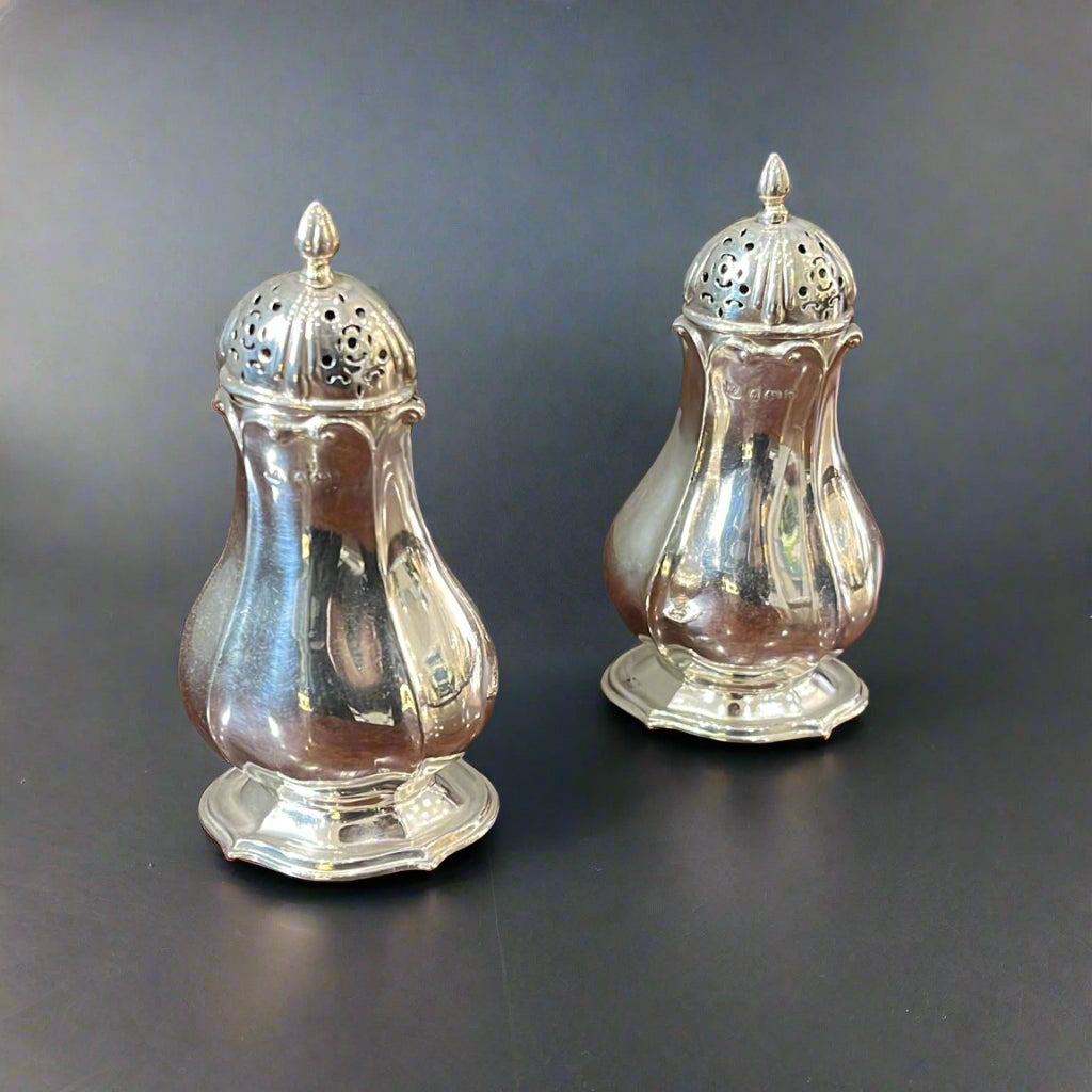 pair of silver salt & pepper