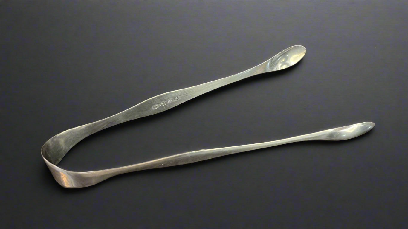 georgian silver sugar tongs