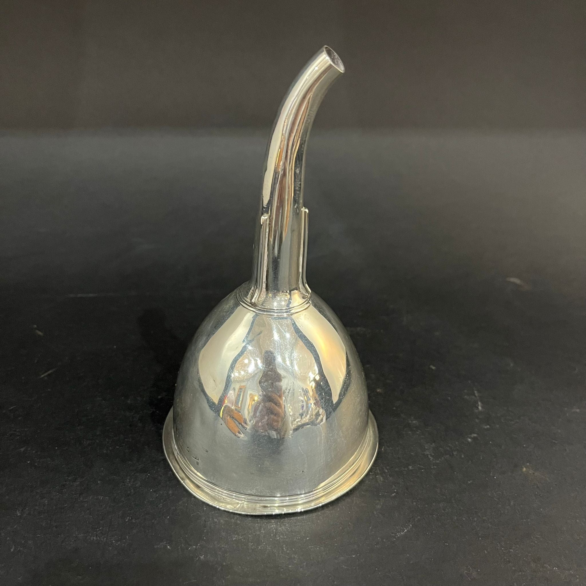 antique silver wine funnel