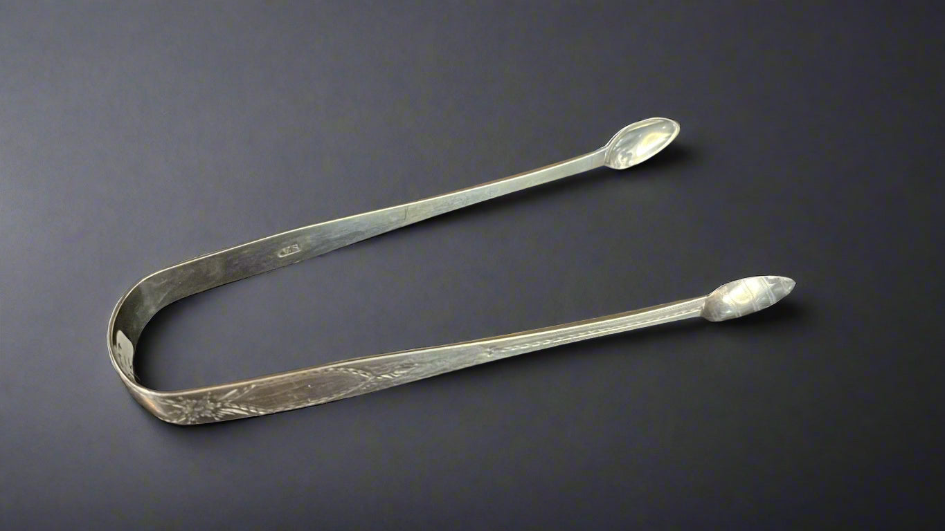 silver georgian sugar tongs